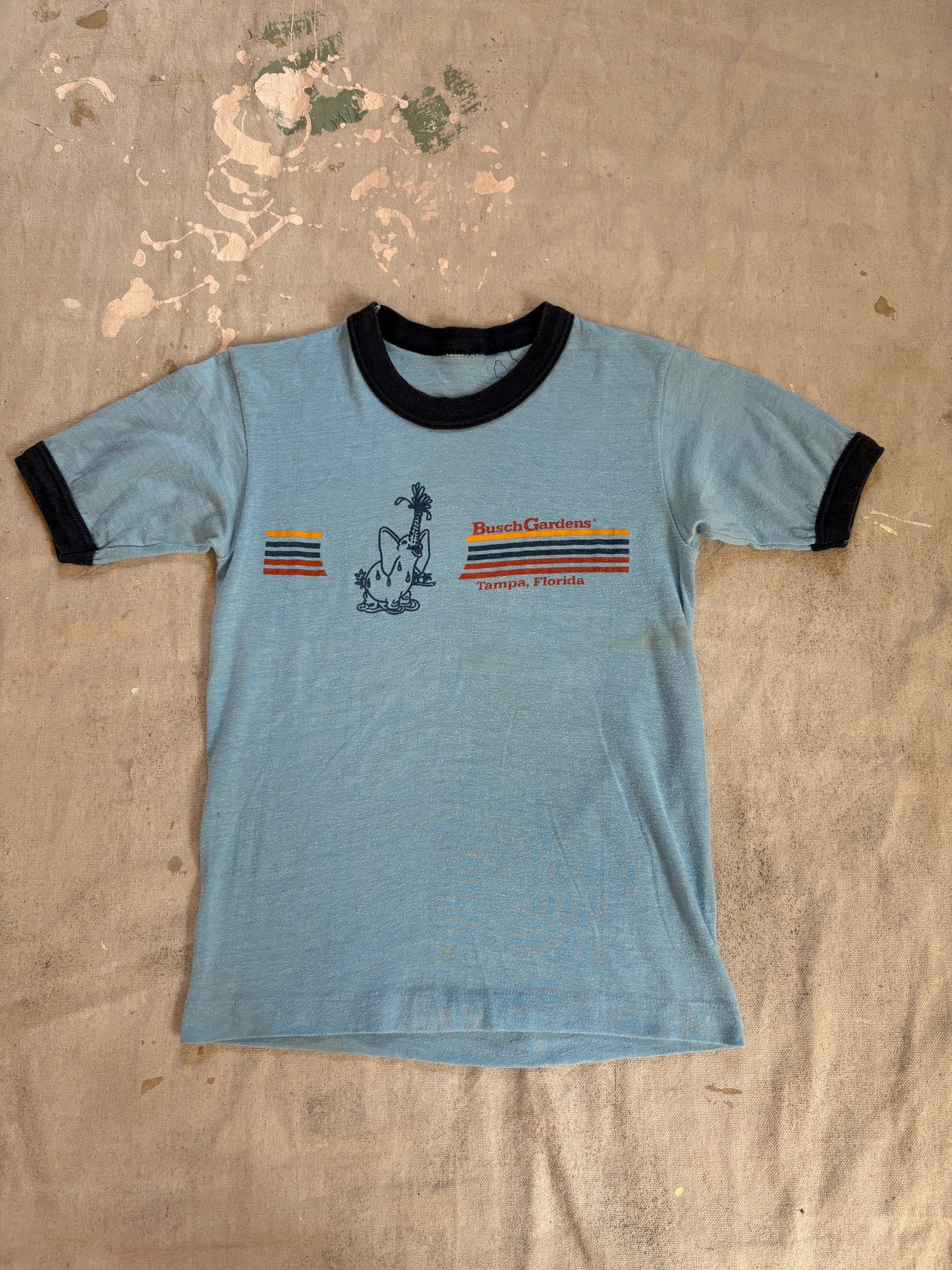 Vintage 80s Bush Gardens Tampa Florida Elephant Tee
