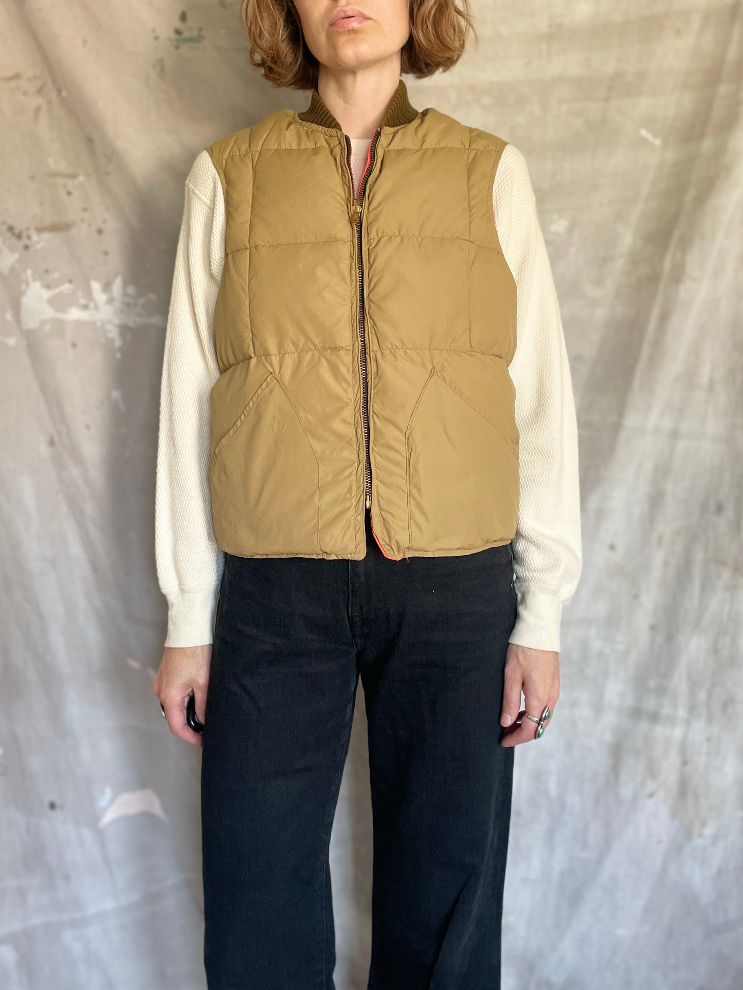 70s Reversible Hunting Puffer Vest