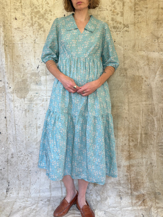 Vintage 80s Handmade Floral Dress