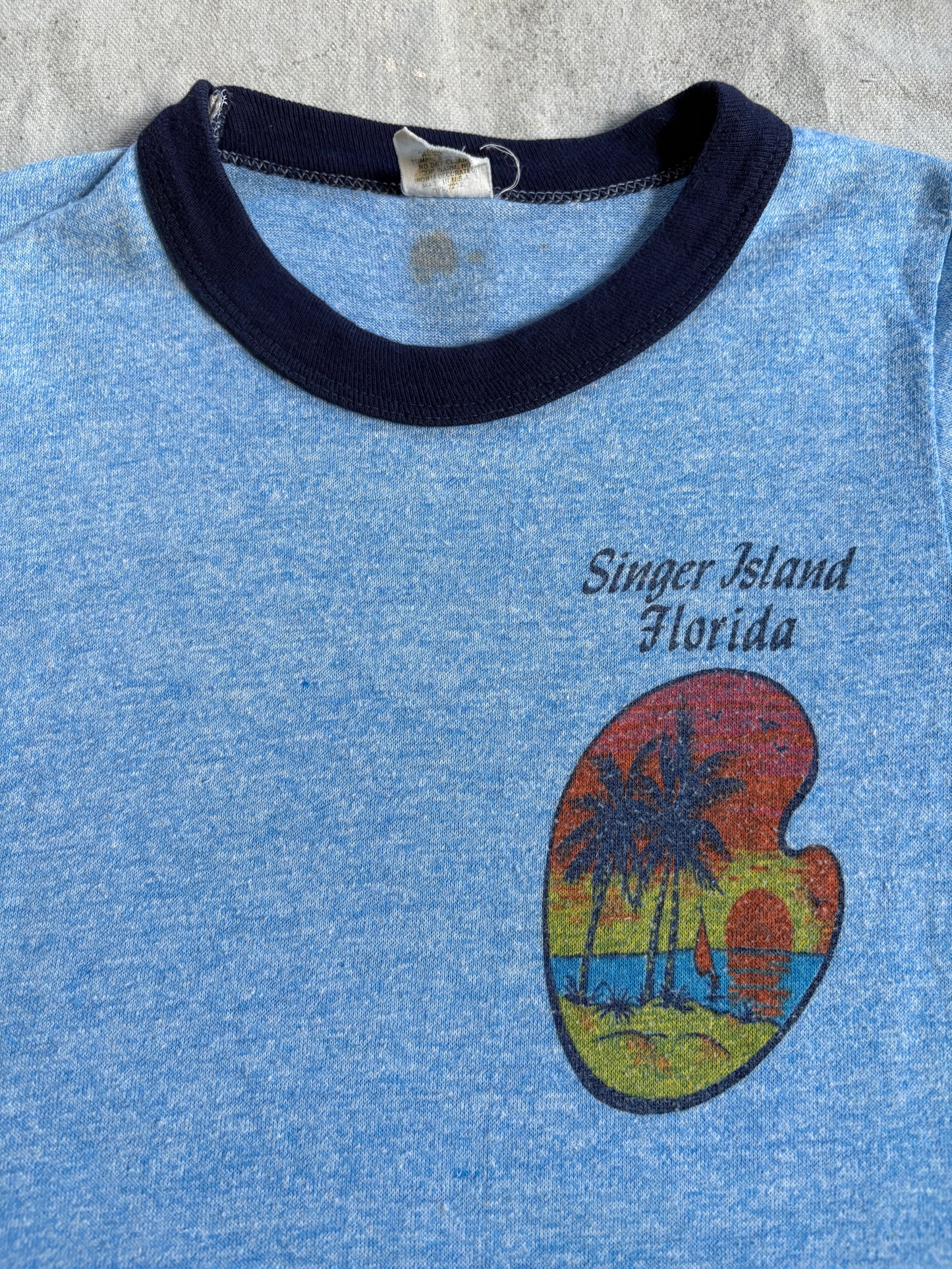 Vintage 70s/80s Singer Island Florida Ringer Tee