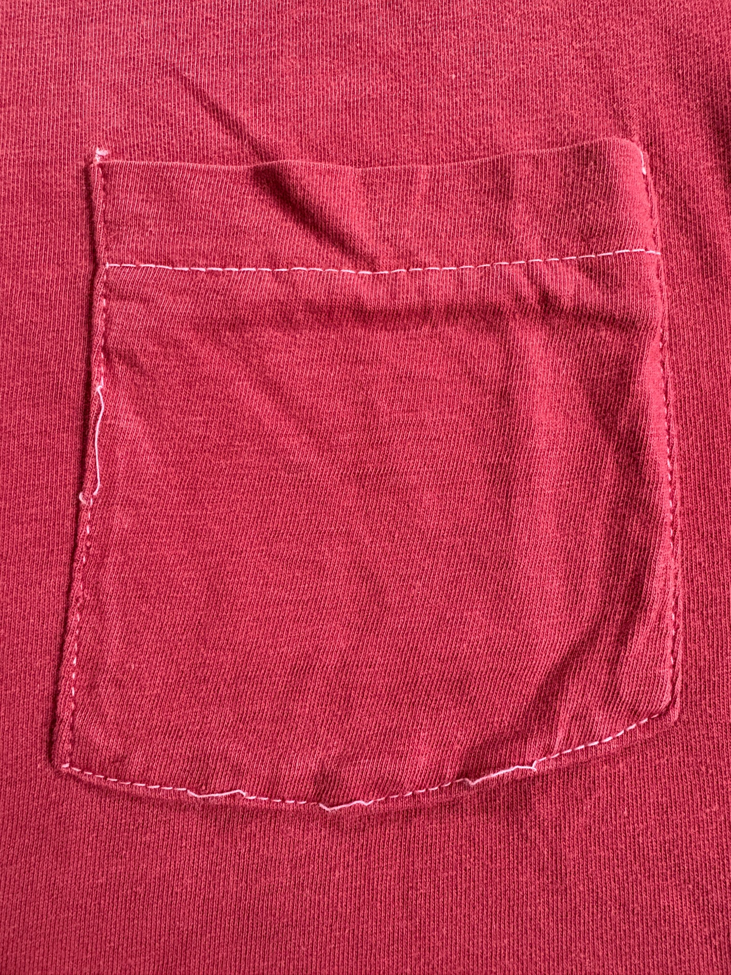 Vintage 70s Blank Maroon Pocket Tee