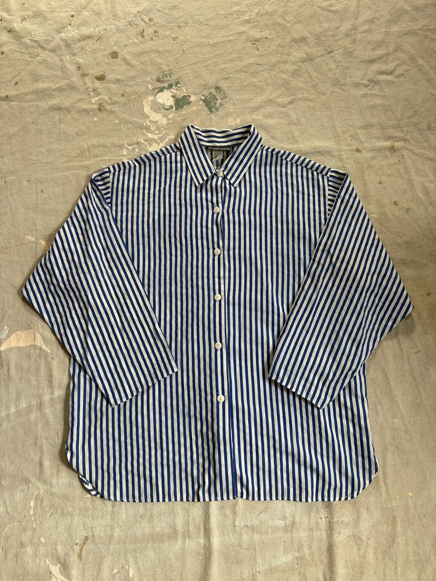 Vintage 90s Striped Button Up Shirt