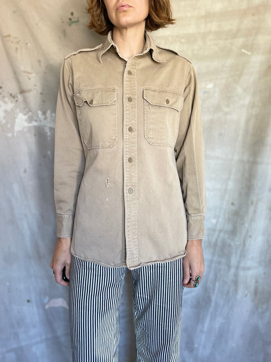 70s Khaki Utility Shirt