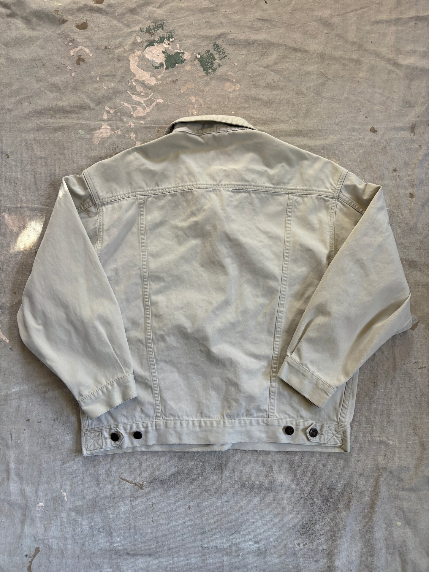 Vintage 90s Eddie Bauer Ecru Jean Jacket