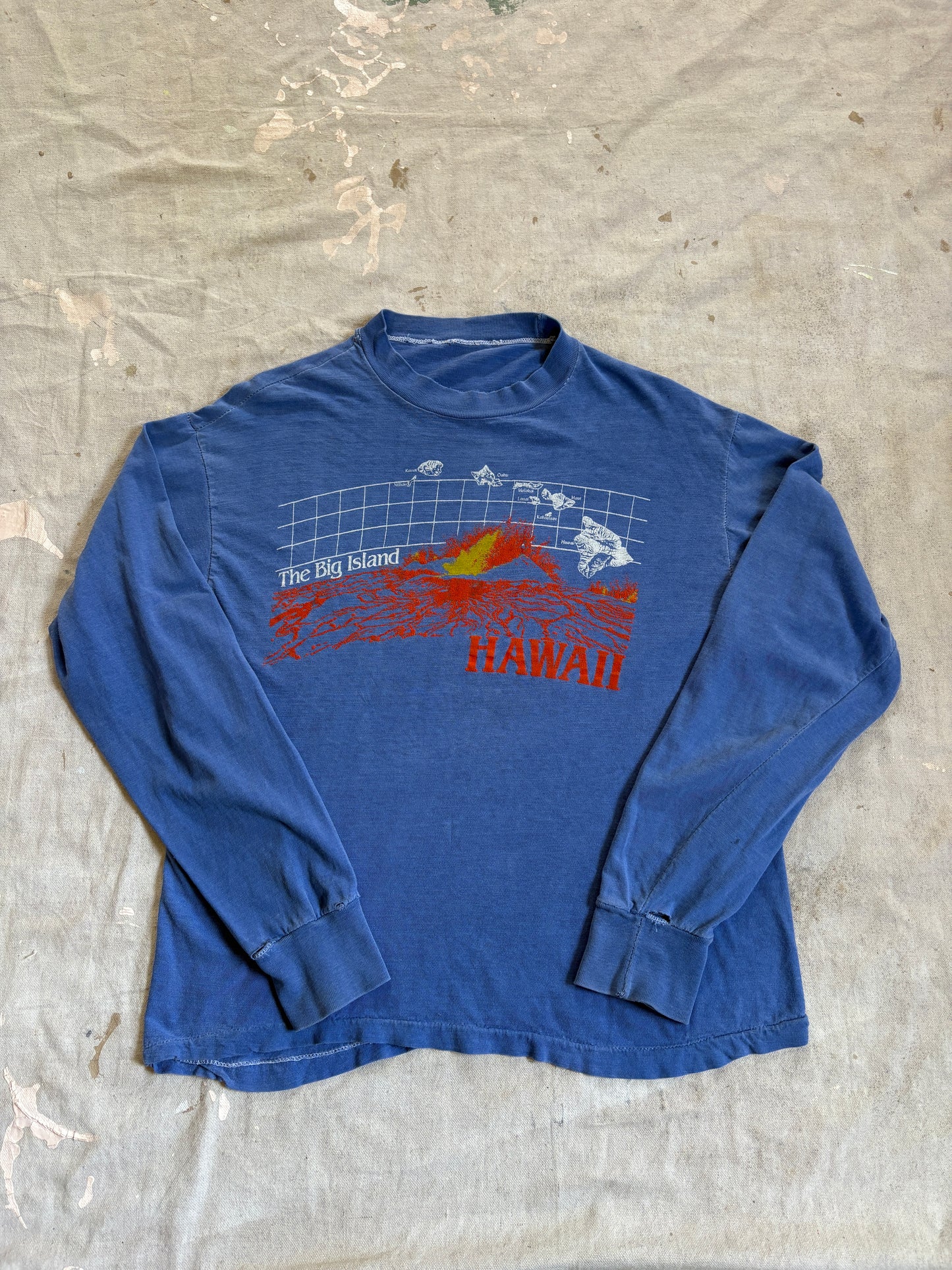 Vintage 80s The Big Island Hawaii Long Sleeve Tee