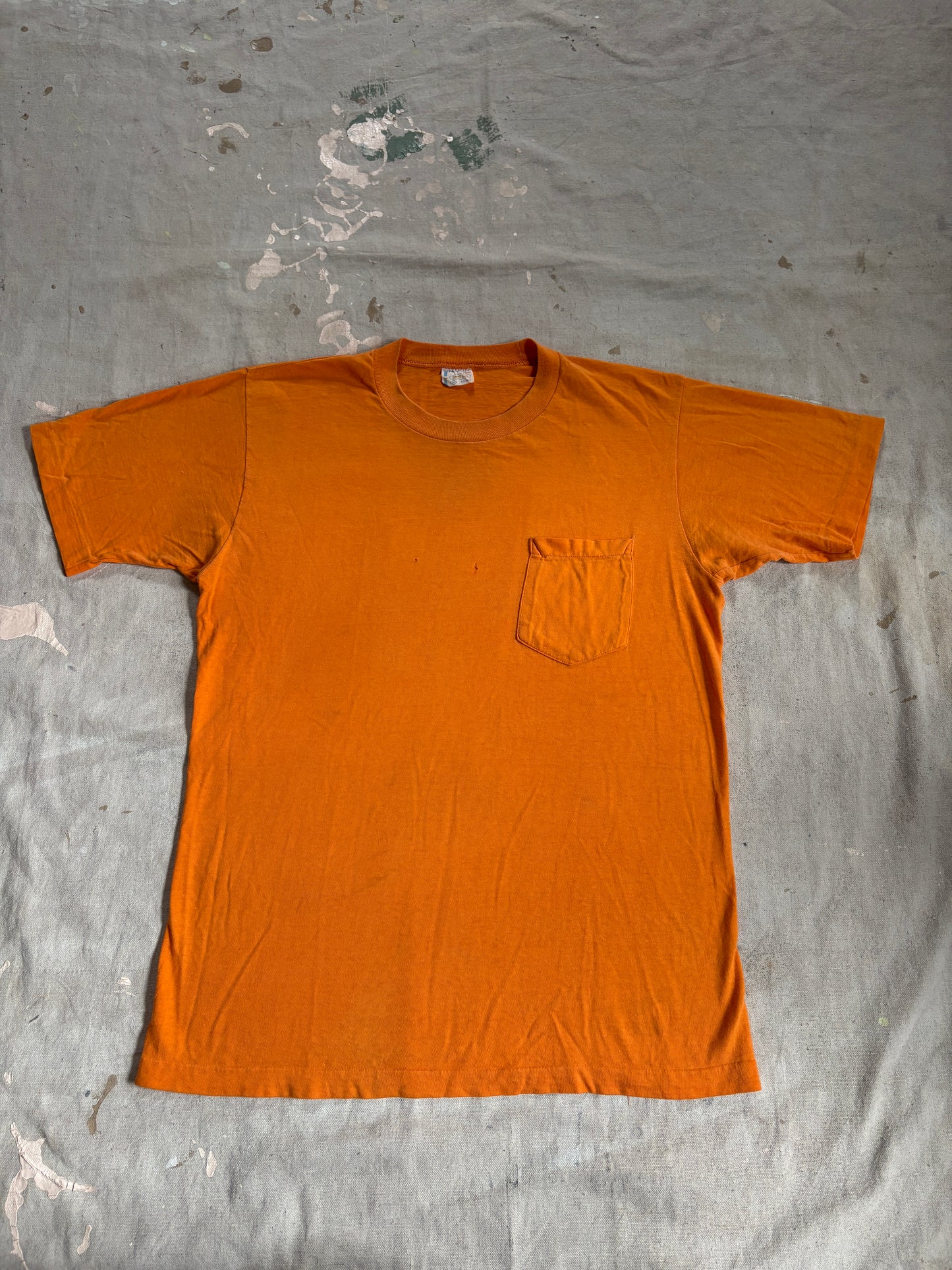 Vintage 70s Towncraft Blank Orange Pocket Tee