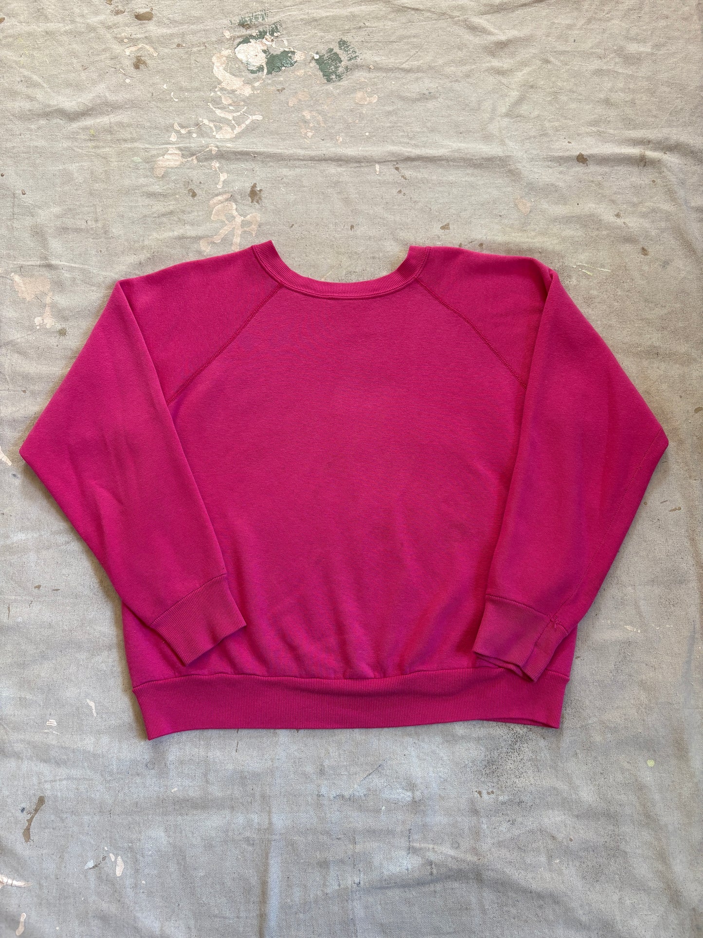 Vintage 80s Blank Bright Pink Sweatshirt