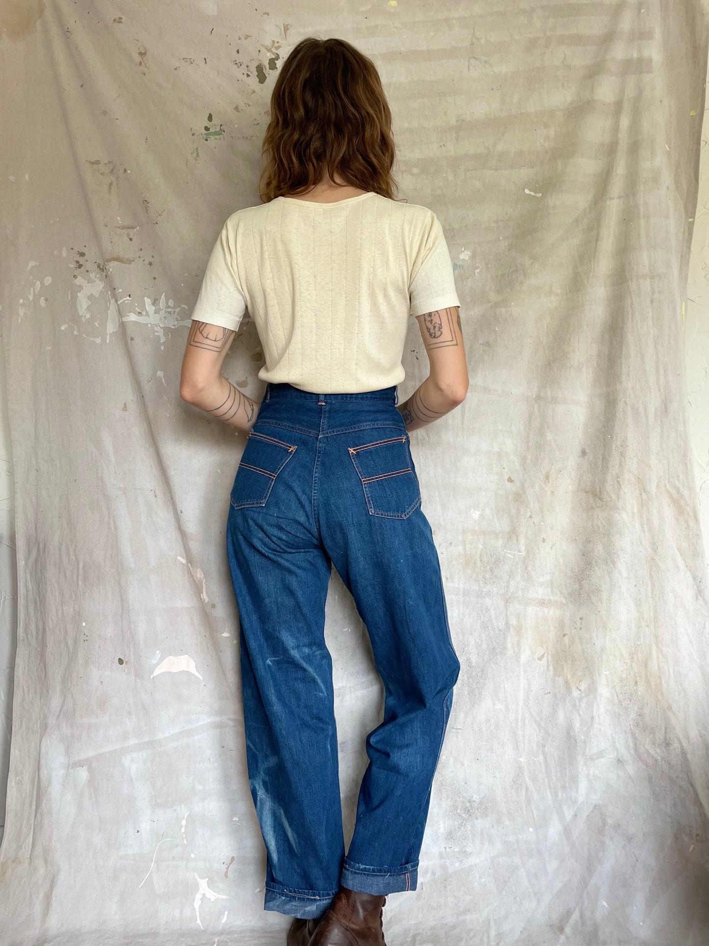 40s Bronco Buster Side Zip Jeans