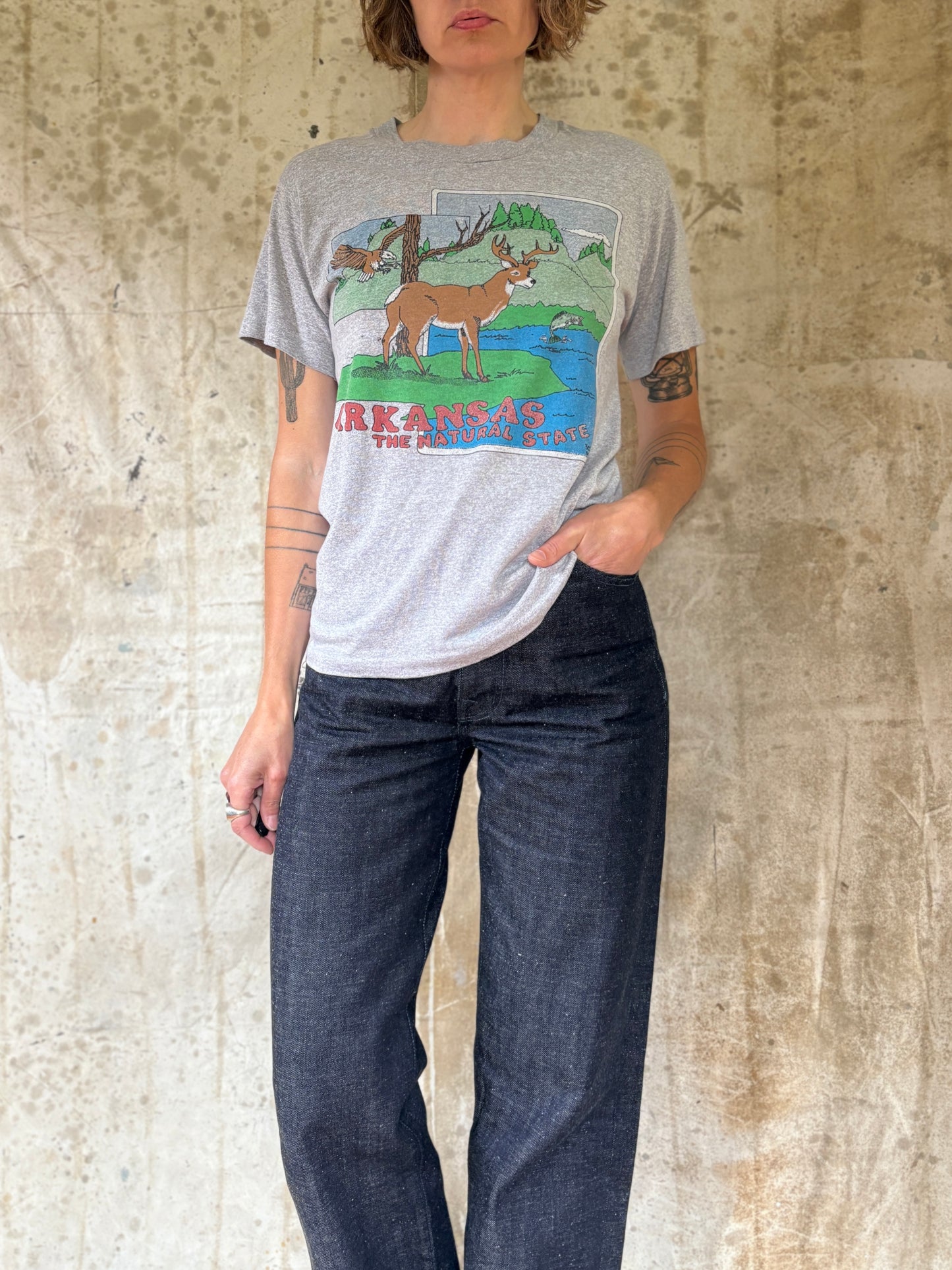 Vintage 80s Arkansas The Natural State Tee