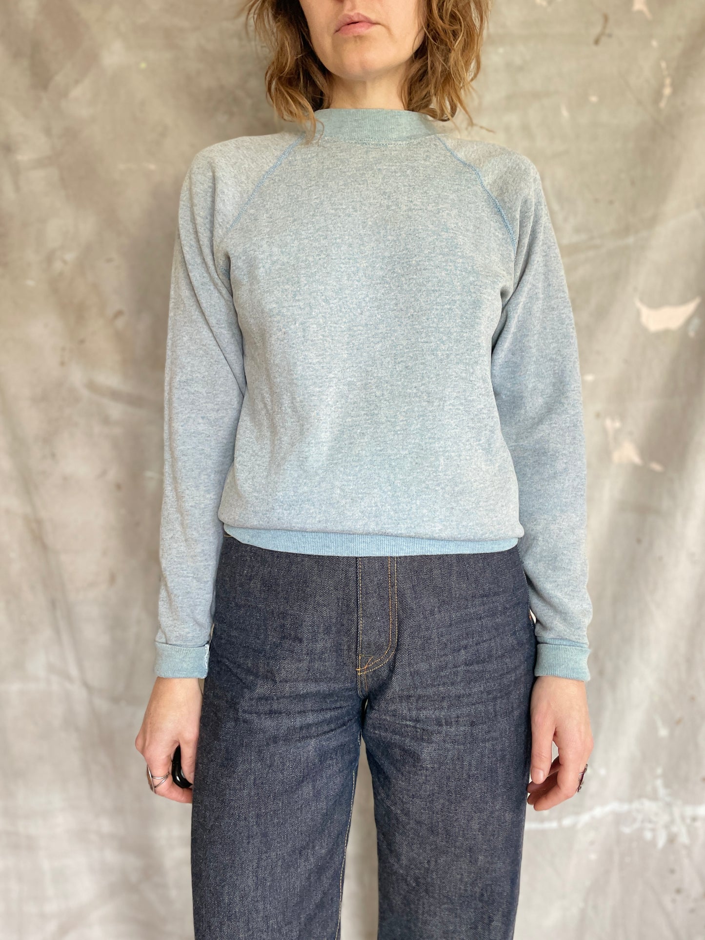 80s Blank Blue Sweatshirt