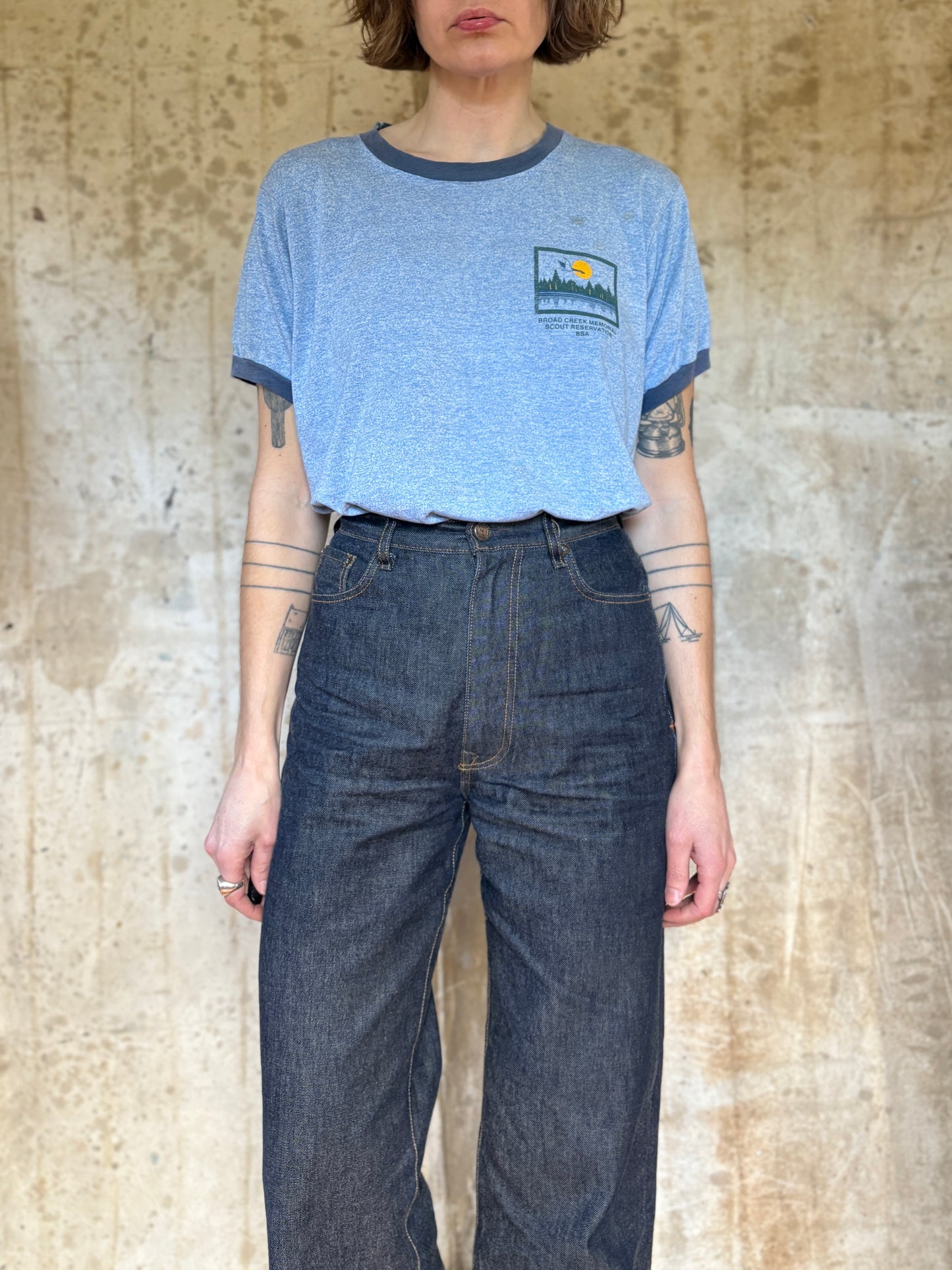 Vintage 80s Broad Creek Memorial Scout Reservation BSA Tee