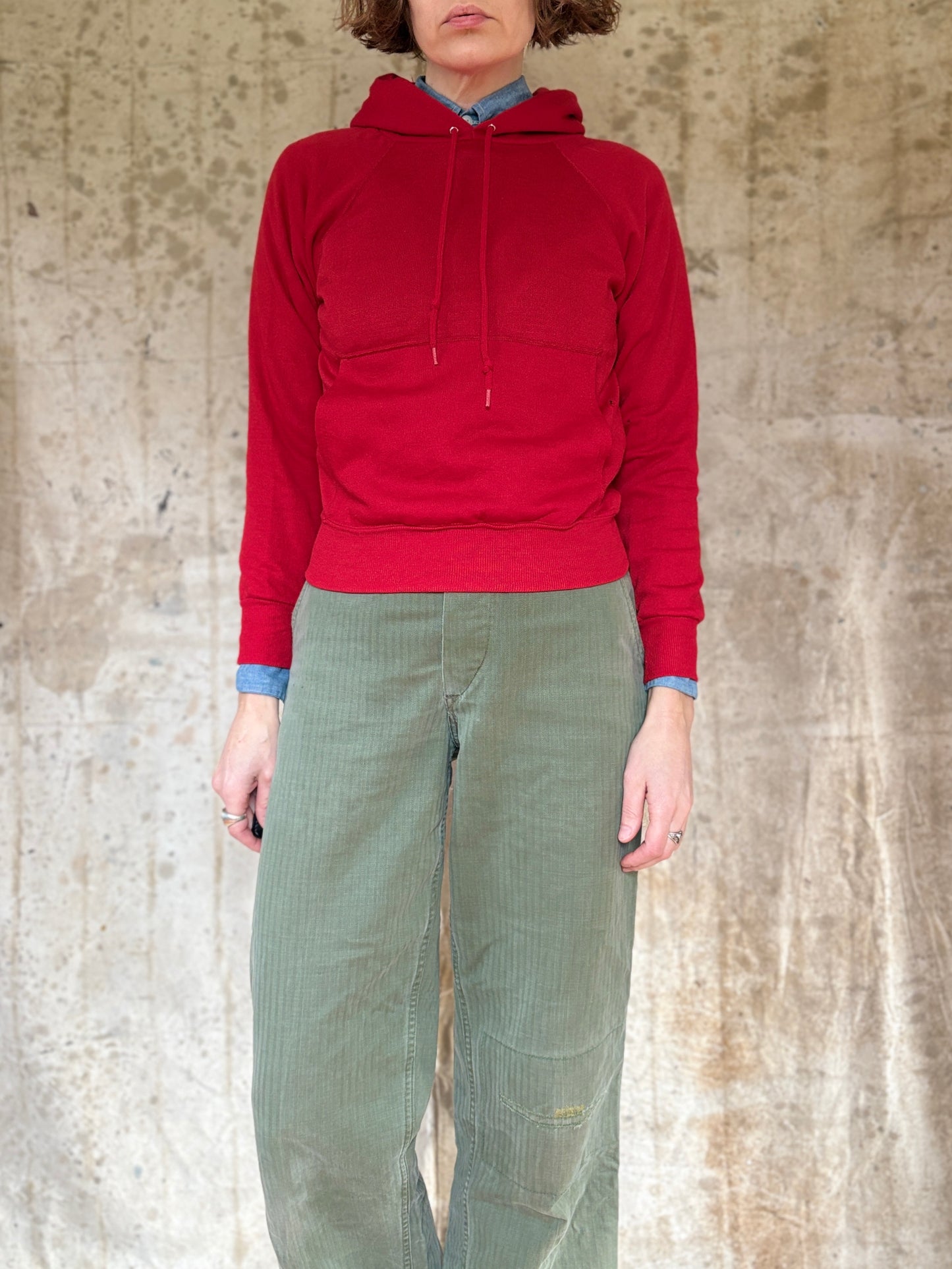 80s Blank Red Sweatshirt Hoodie