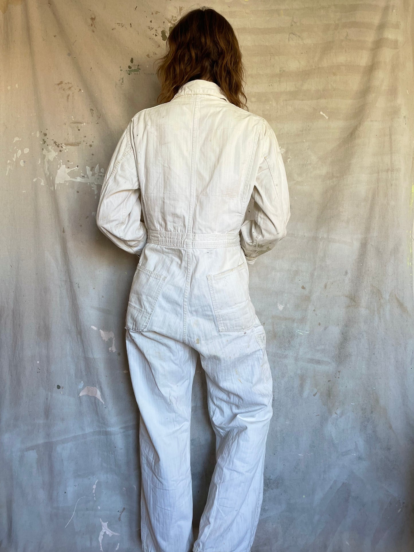 70s White HBT Coveralls