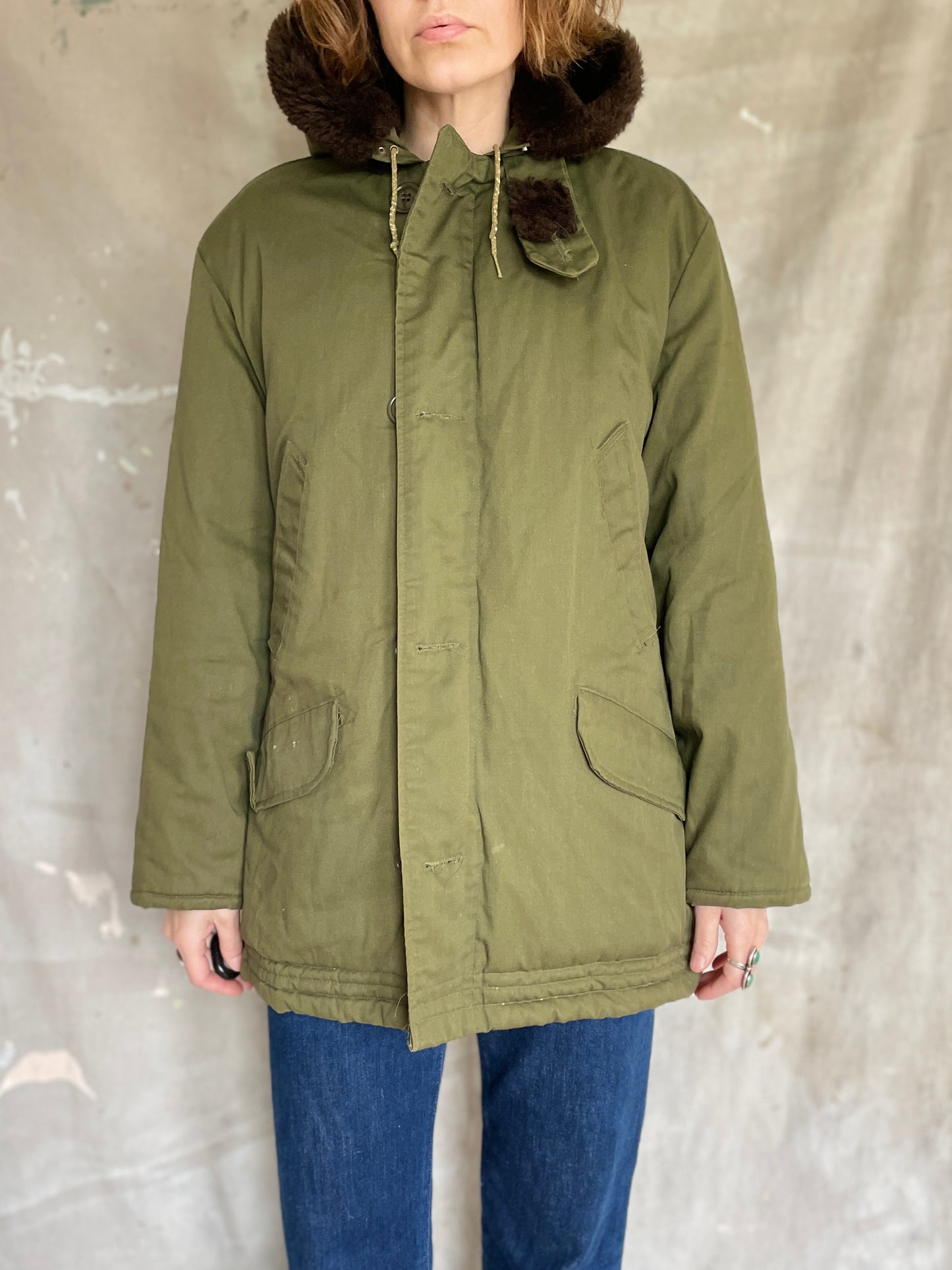 70s Army Green Parka