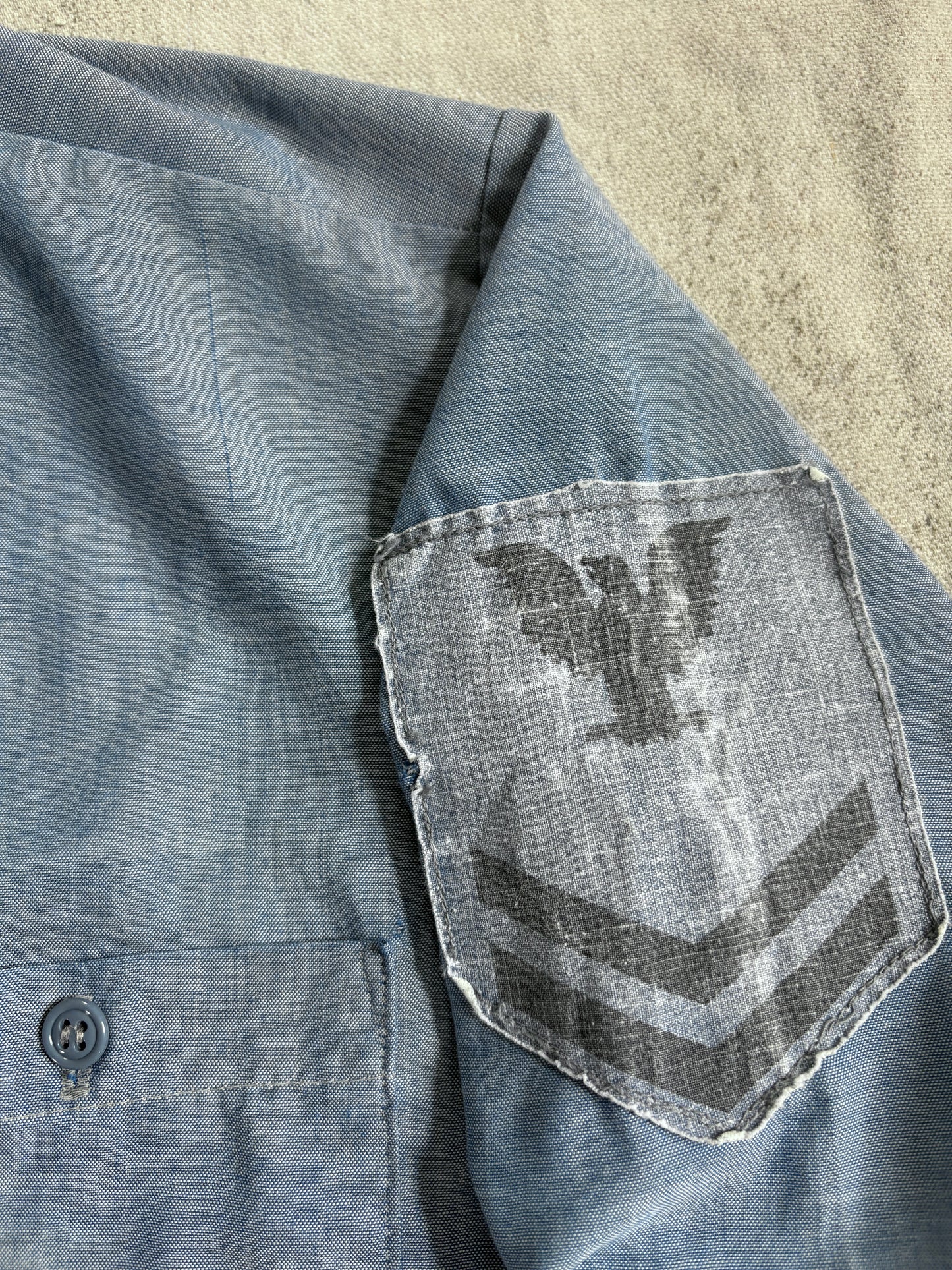 Vintage 70s Seafarer USN Chambray Shirt