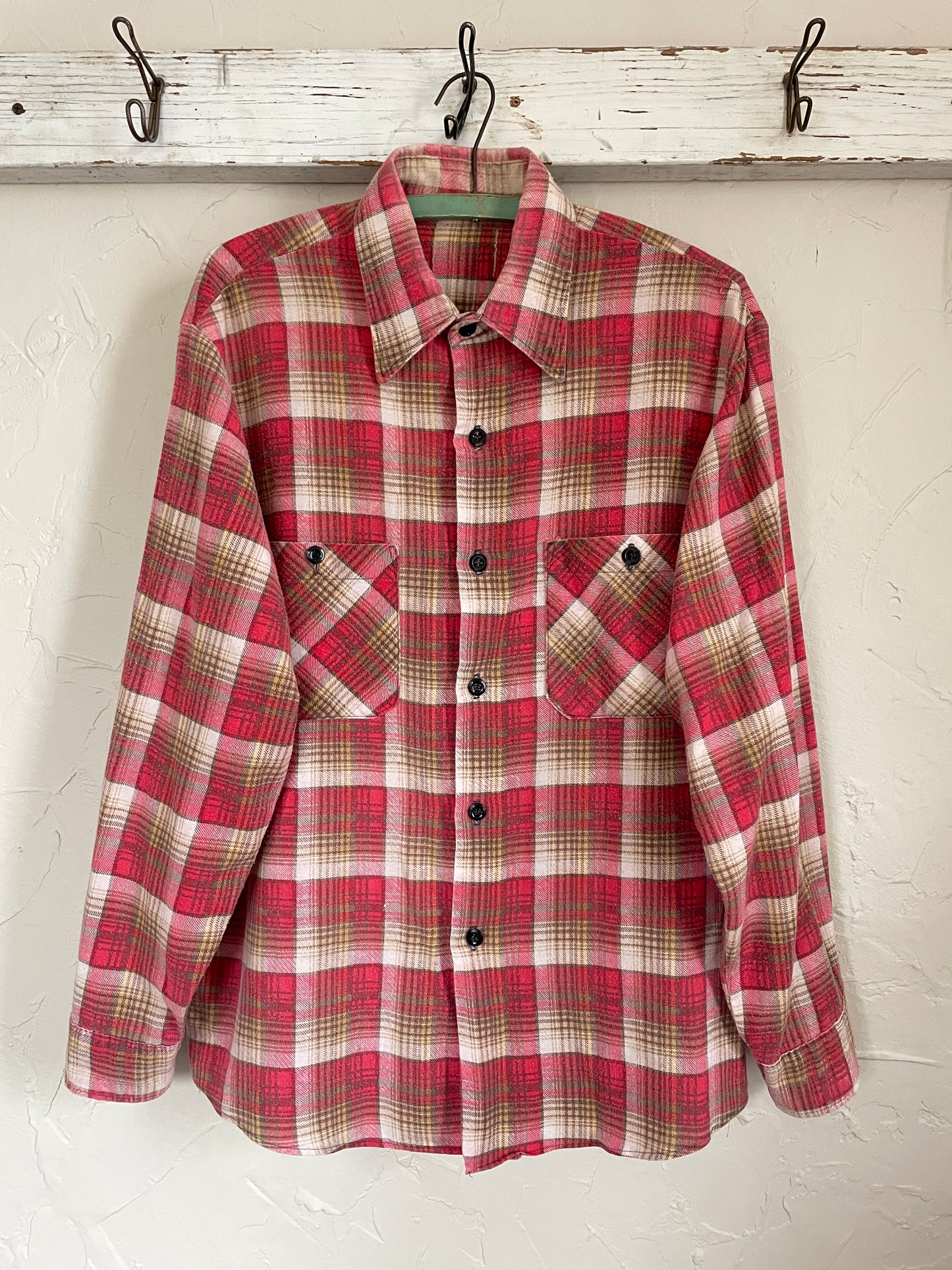 80s Plaid Flannel Shirt