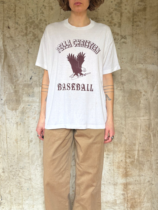 80s Pella Christian Eagles Baseball Tee