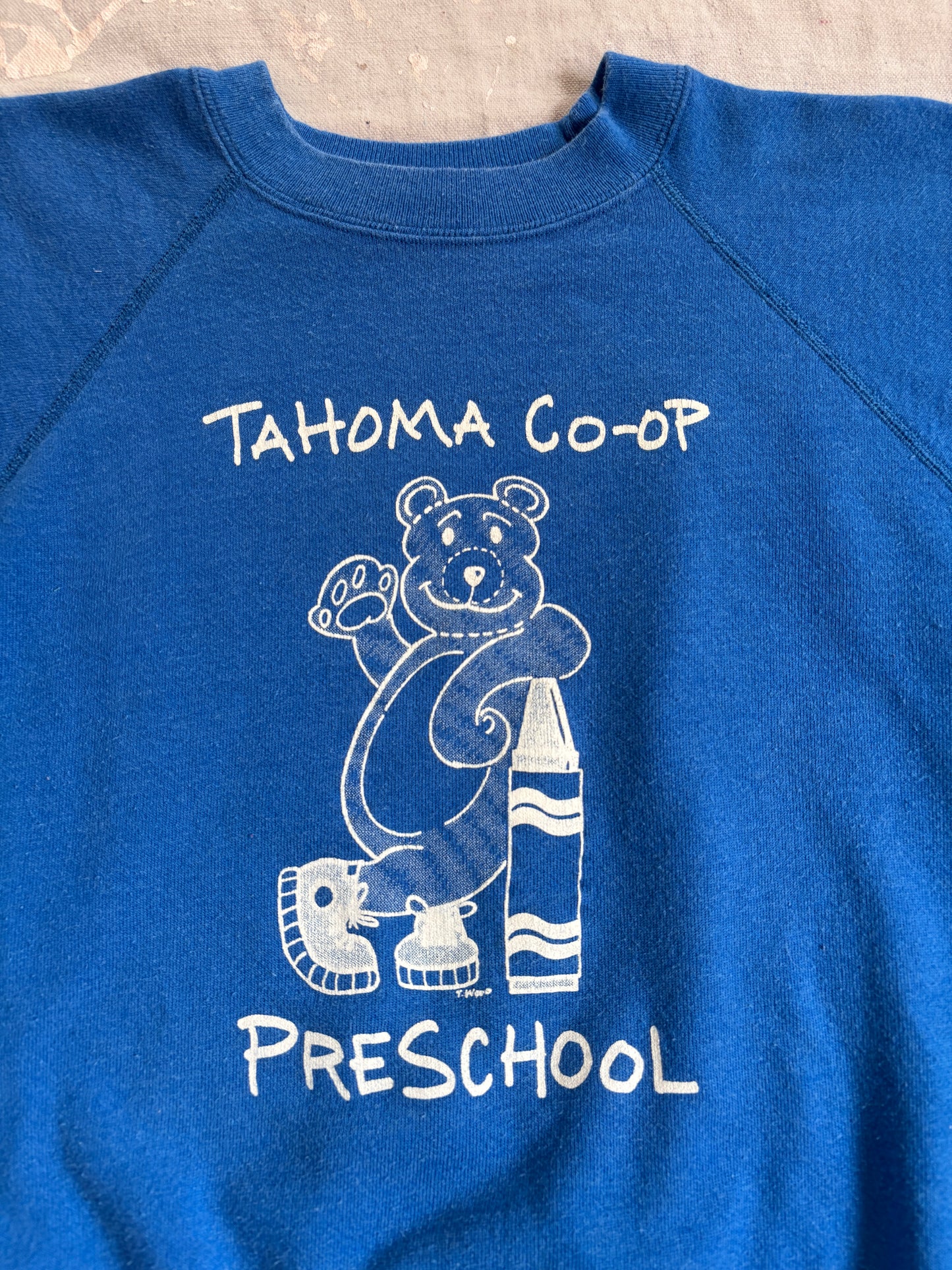 Vintage 80s Tahoma WA Co-op Preschool Sweatshirt