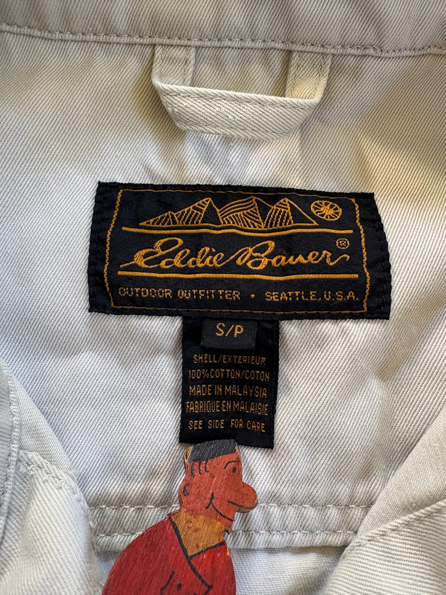 Vintage 90s Eddie Bauer Ecru Jean Jacket