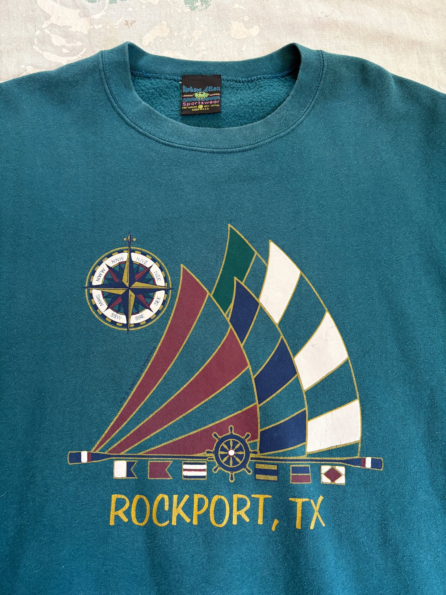 Vintage 90s Rockport Texas Sailing Sweatshirt