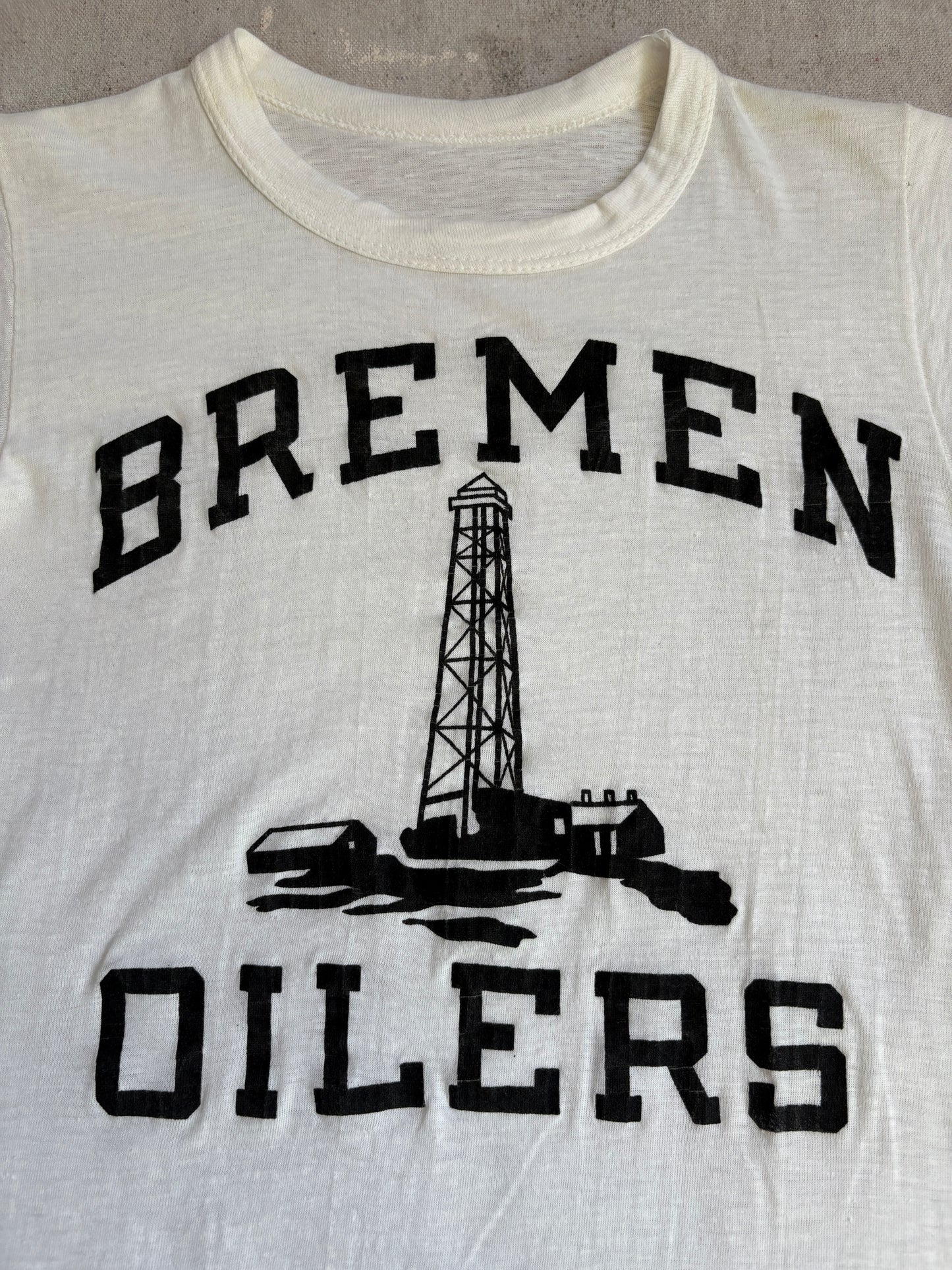 50s Bremen Oilers Flocked Tee