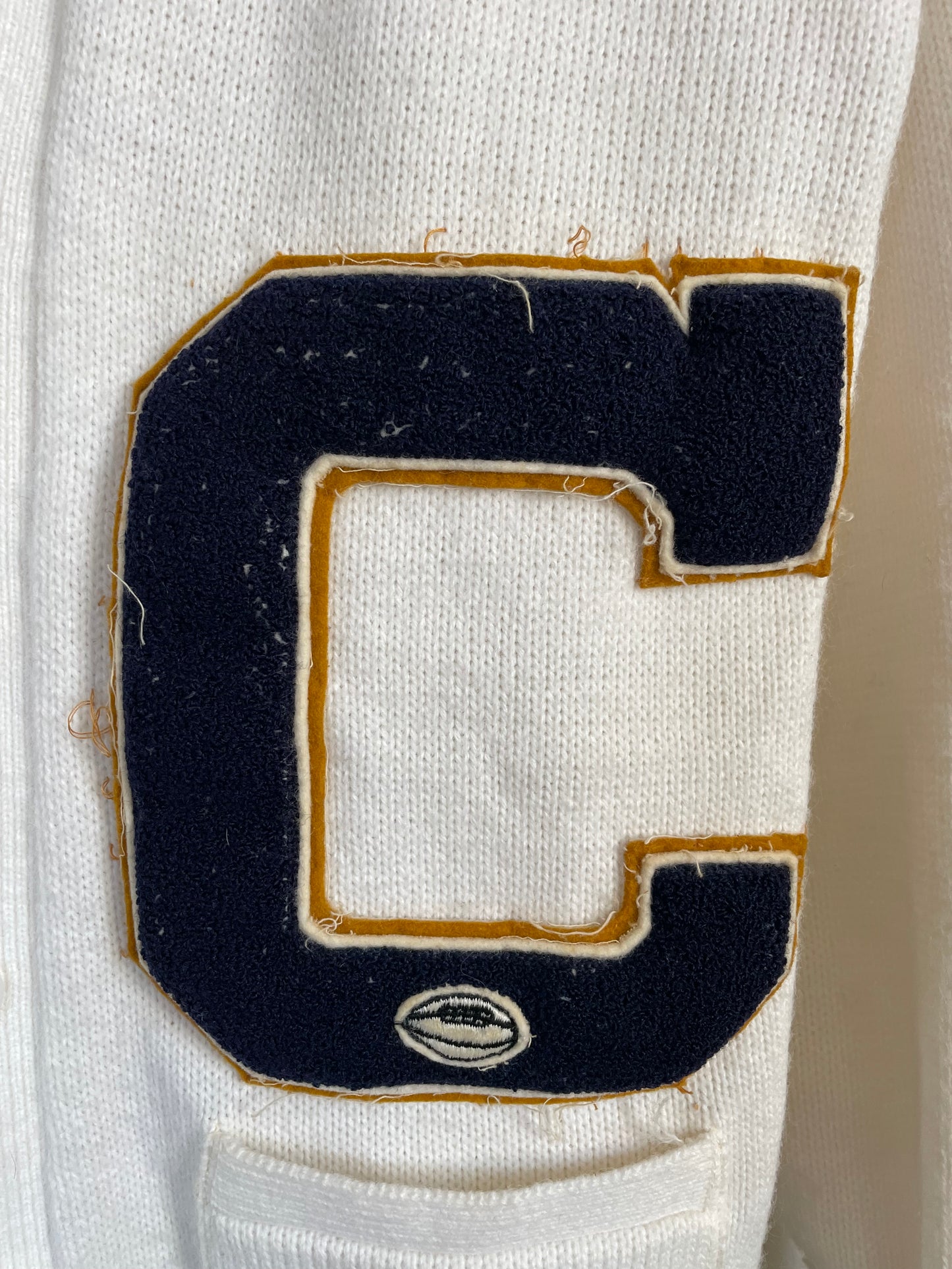 80s “C” White Varsity Sweater