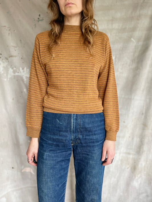 60s Mustard Striped Sweatshirt