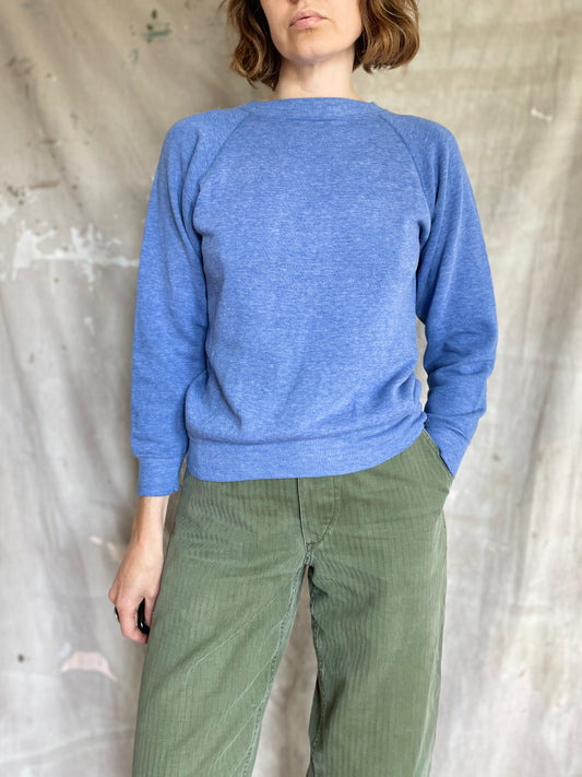 70s Blank Blue Sweatshirt