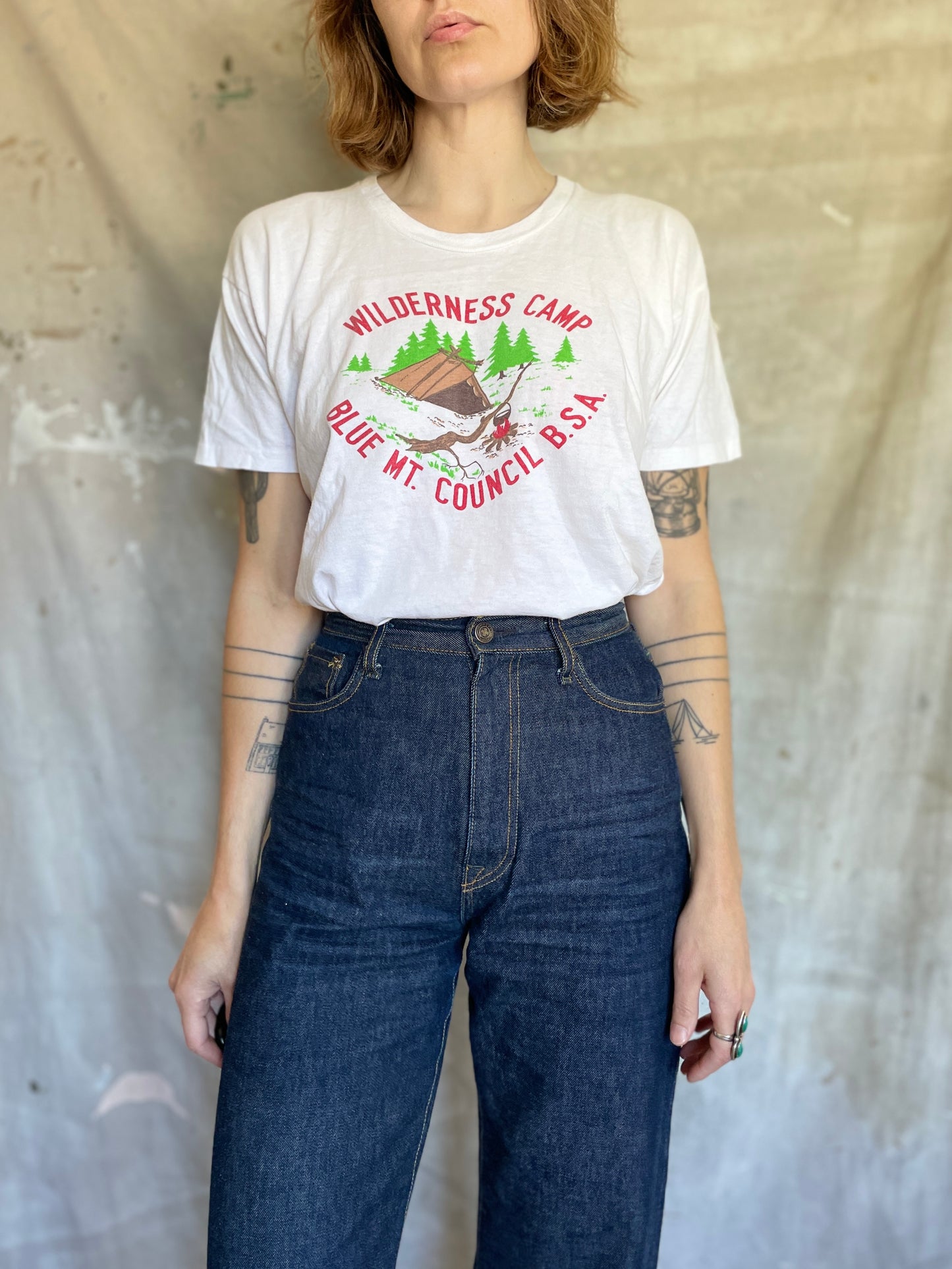 70s Wilderness Camp Blue Mt. Council BSA Tee