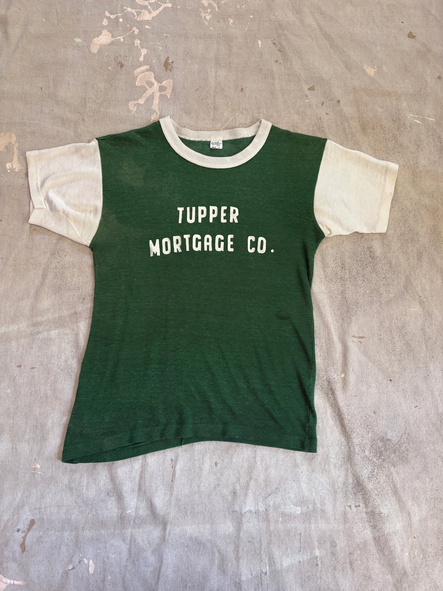 50s Russell Southern Tupper Mortgage Co. Durene Jersey Tee