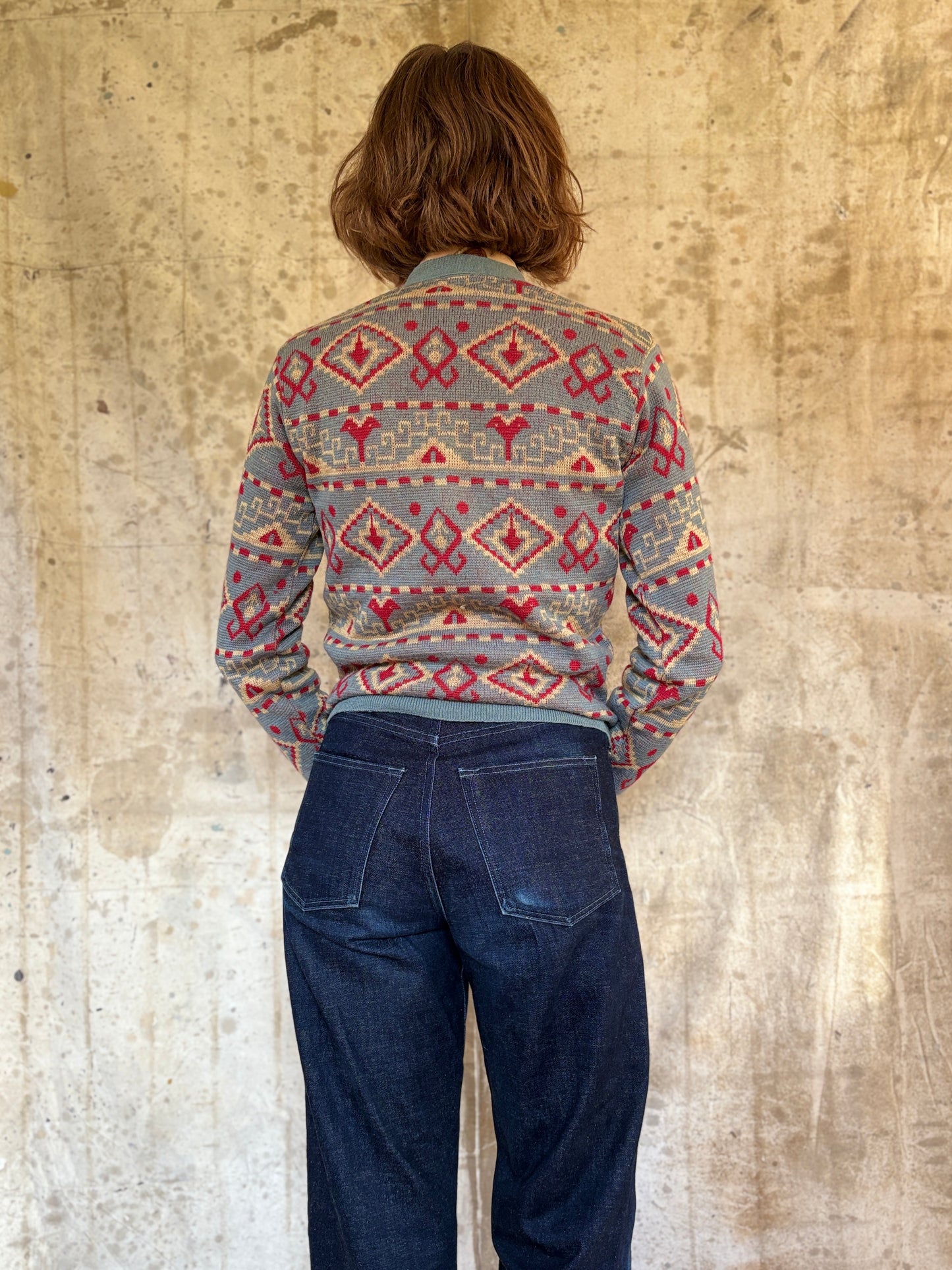 40s/50s Geometric Sweater