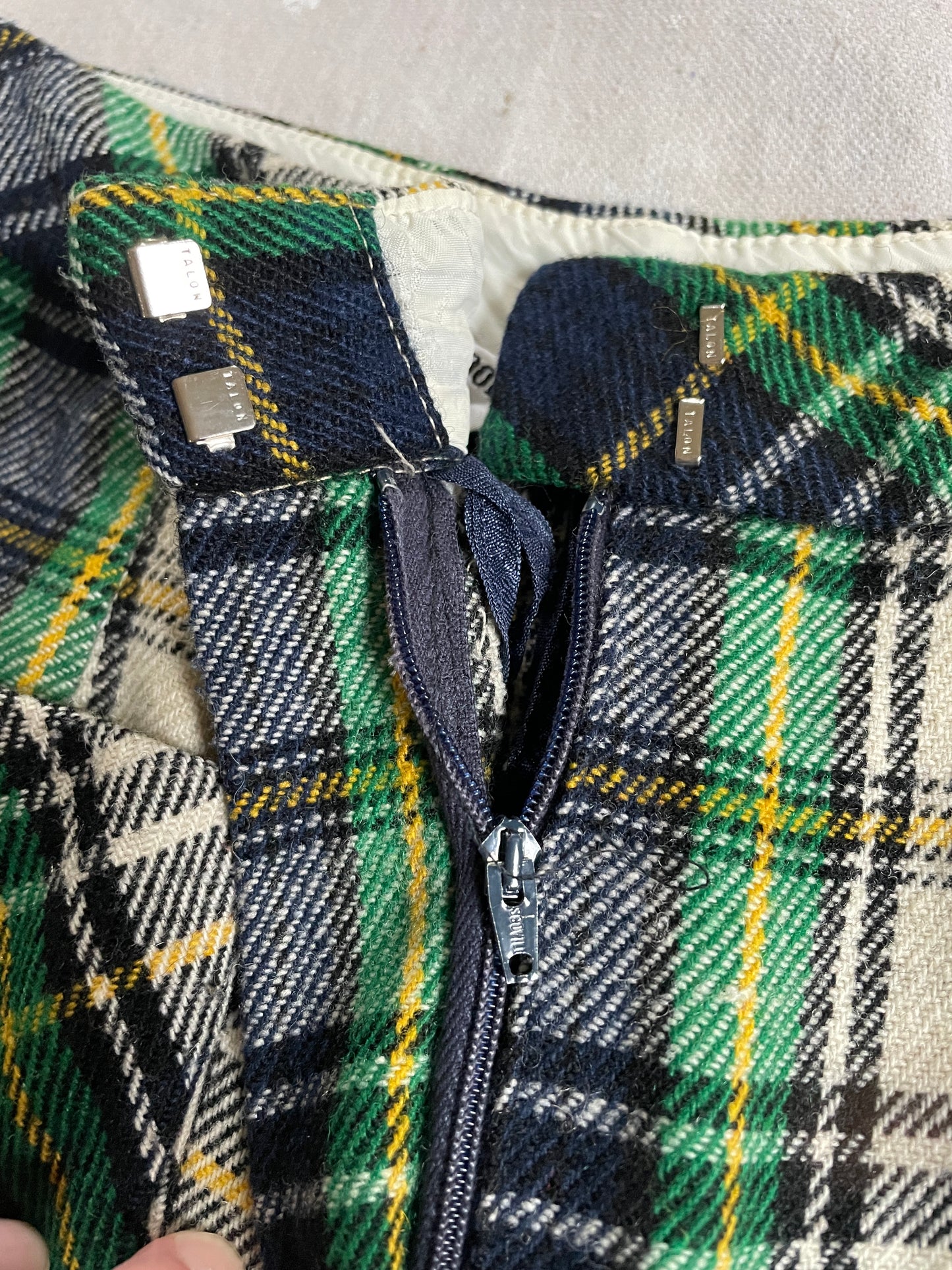 70s Wide Leg Plaid Pants