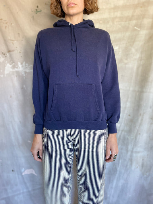 80s Blank Blue Hoodie