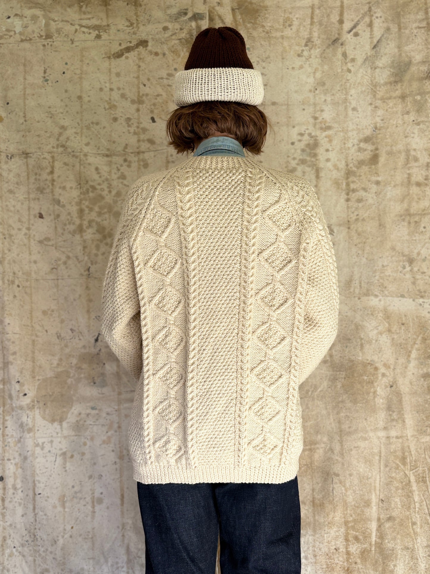 70s Fisherman Cardigan Sweater