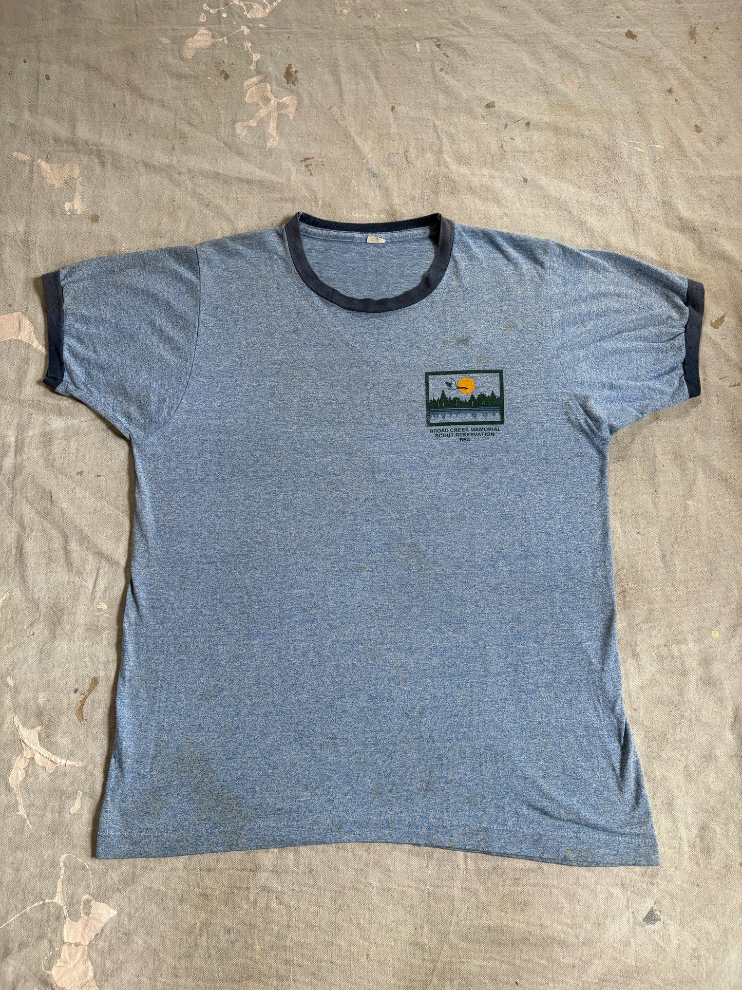 Vintage 80s Broad Creek Memorial Scout Reservation BSA Tee
