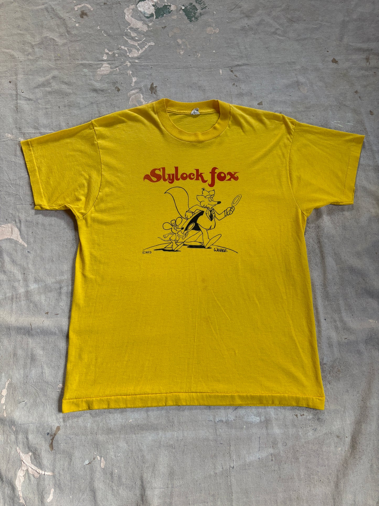 Vintage 80s Slylock Fox Cartoon Comic Tee