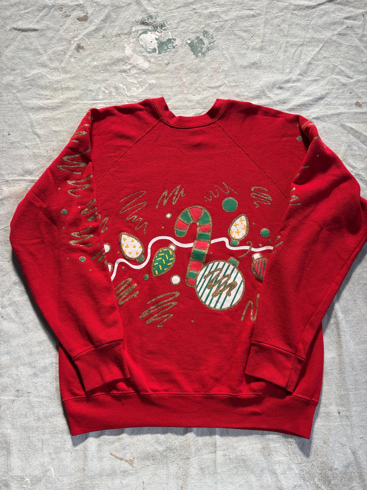 Vintage 80s Holiday Lights “Ugly Christmas” Sweatshirt