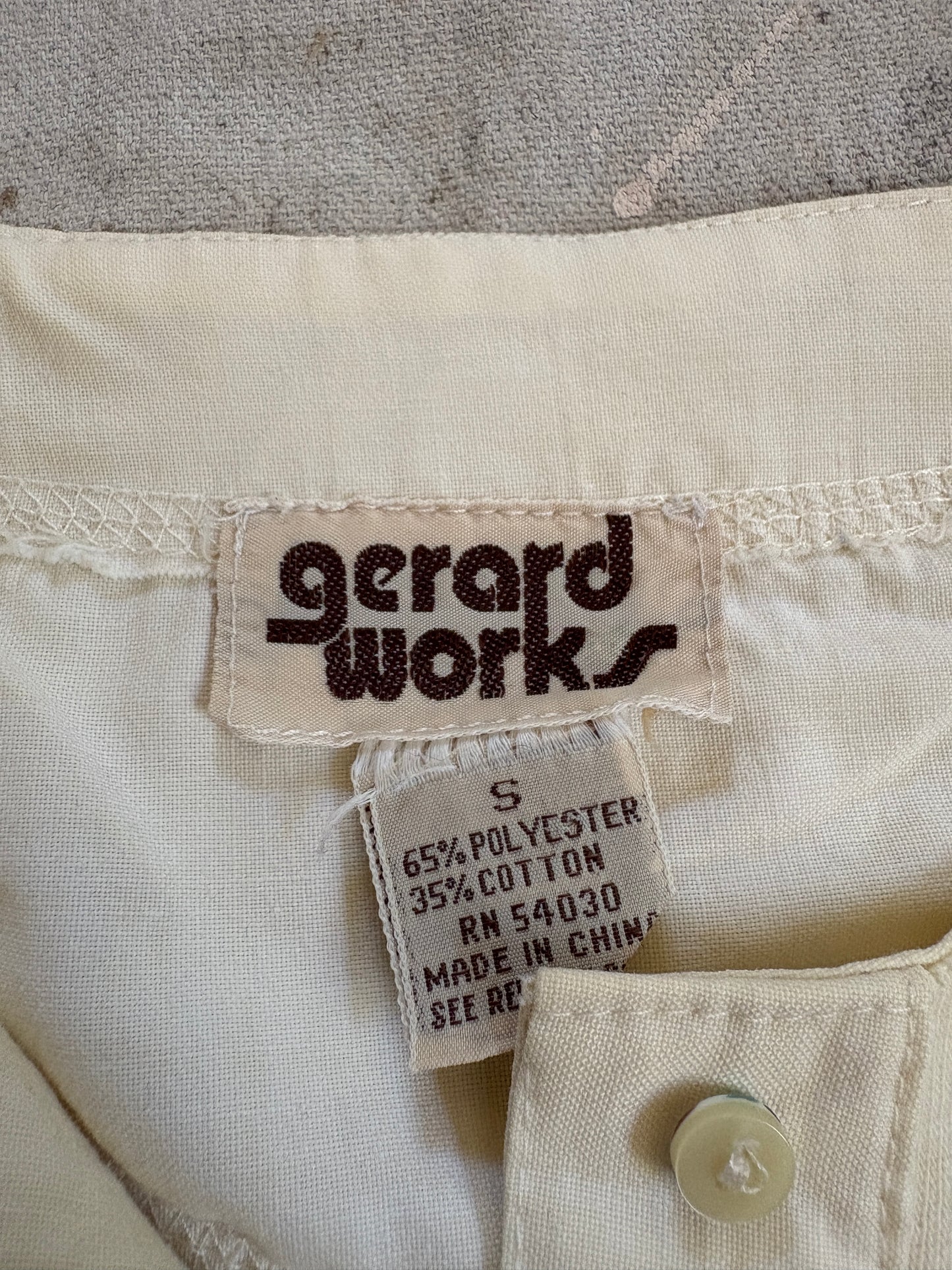 80s Ecru Henley Shirt