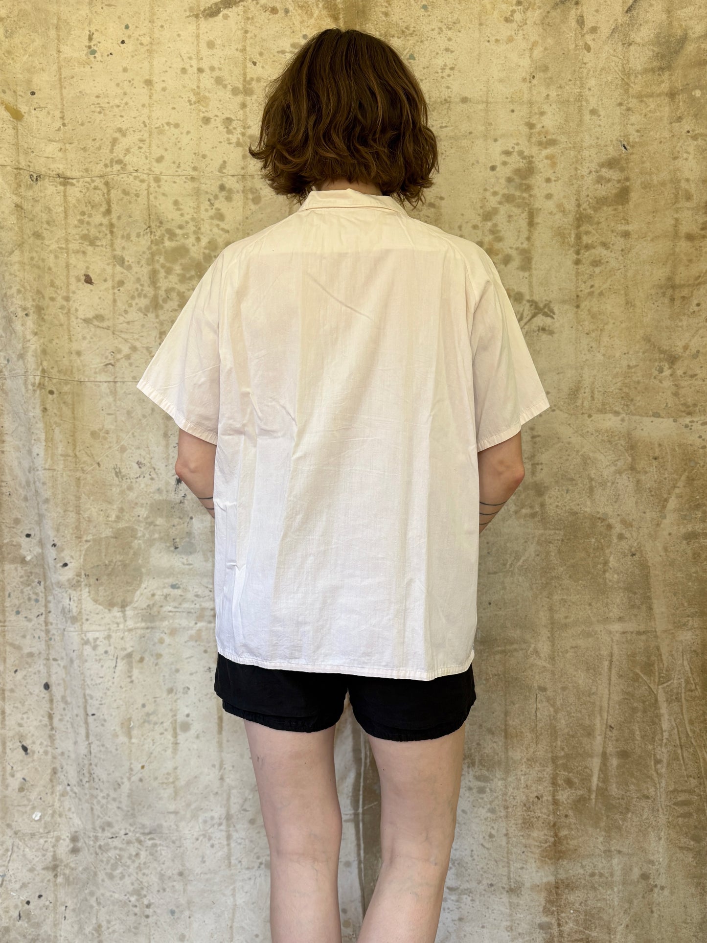 Vintage 60s Penneys Loop Collar Gingham Short Sleeve Shirt