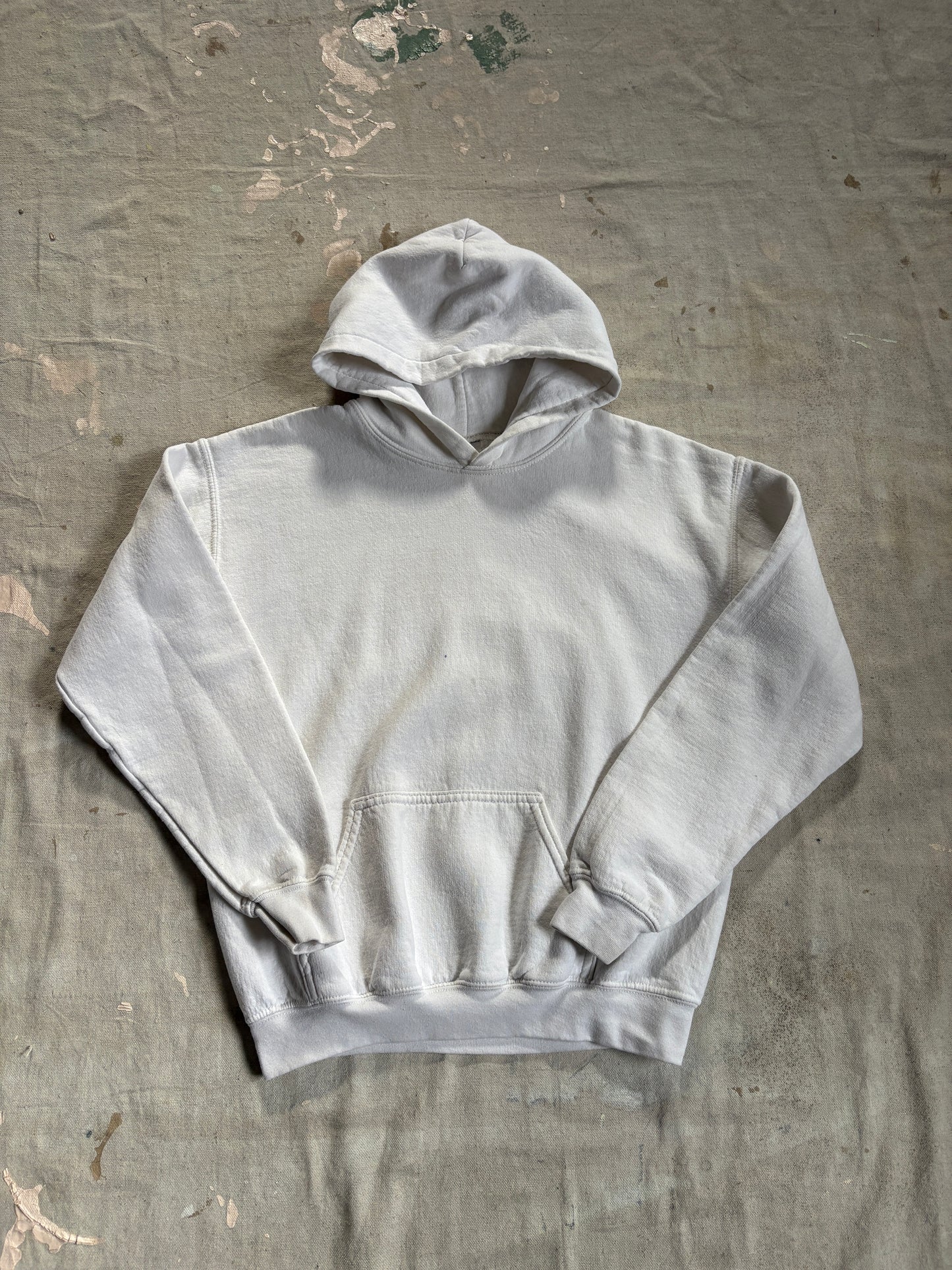 80s/90s Blank White Hoodie Sweatshirt
