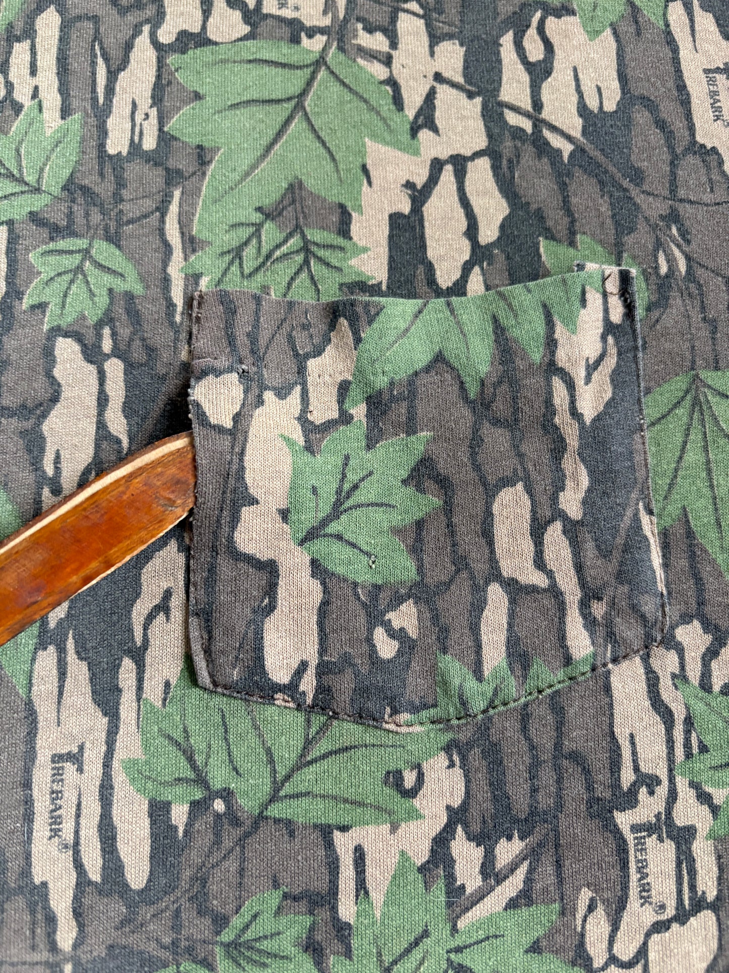 Vintage 80s/90s Trebark Camo Long Sleeve Pocket Tee