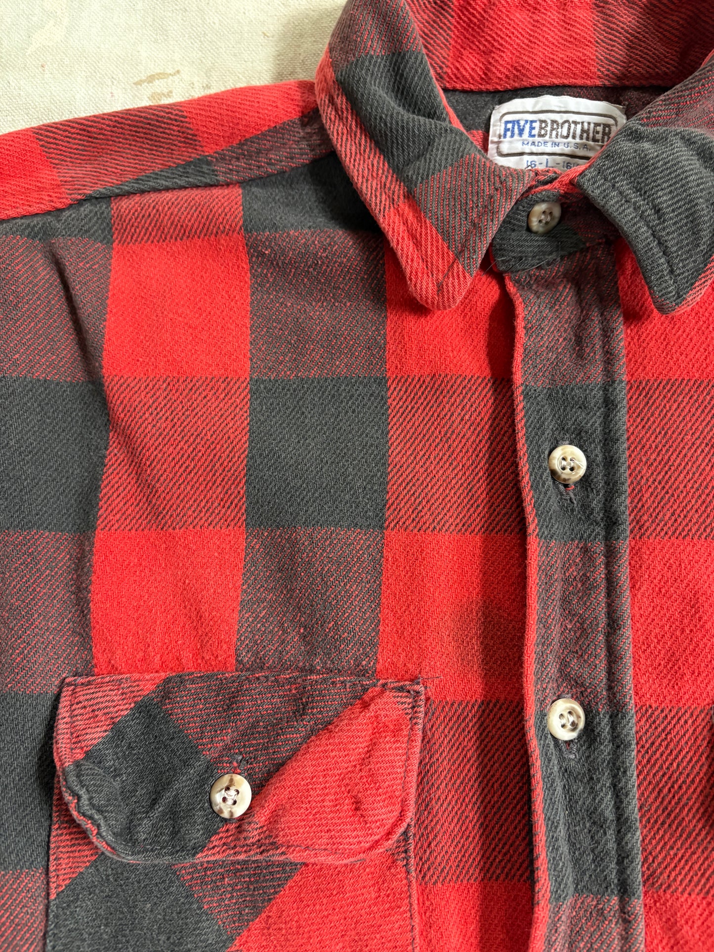 Vintage 90s Five Brother Cotton Flannel