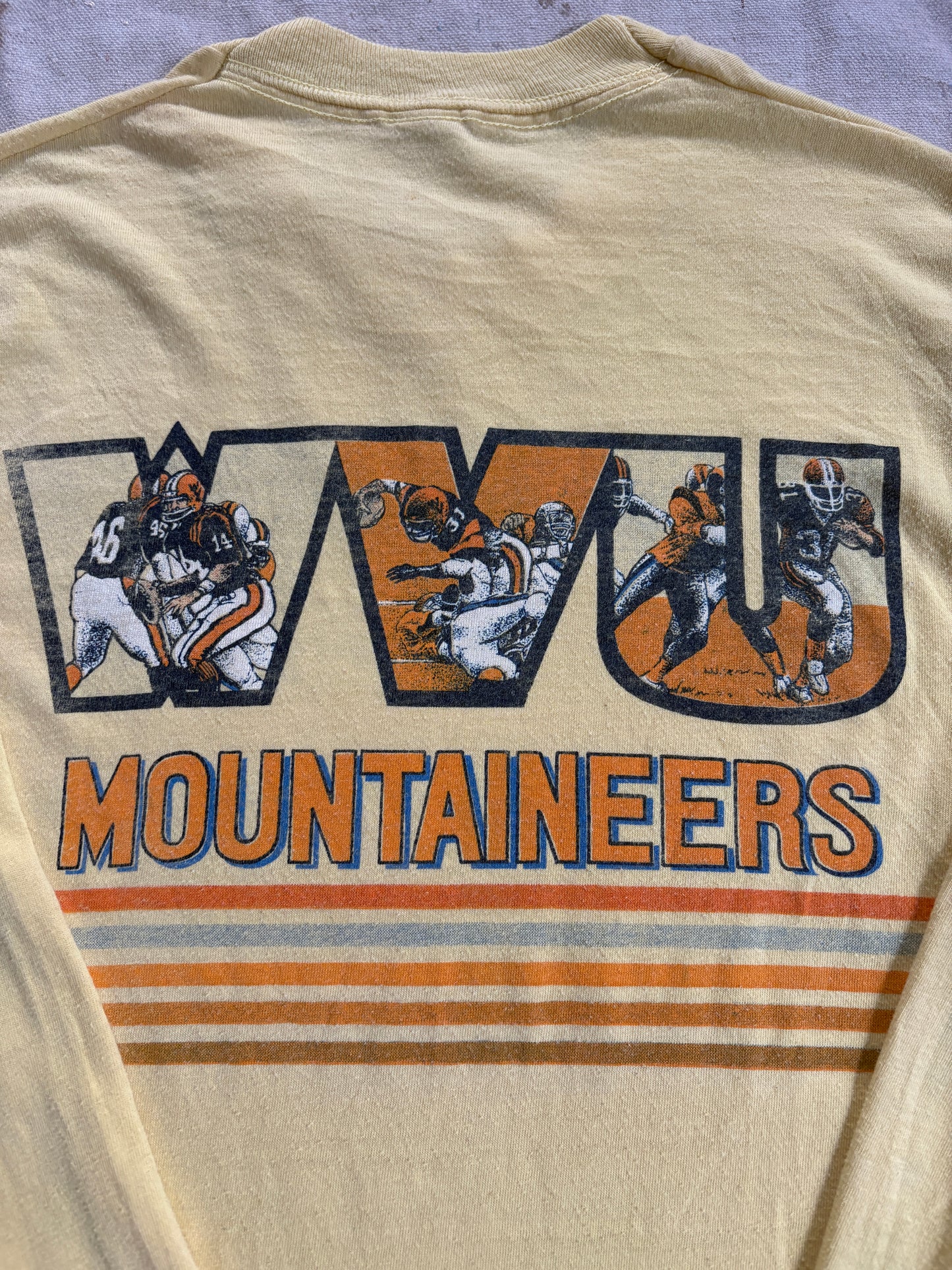 80s West Virginia Mountaineers Long Sleeve Tee