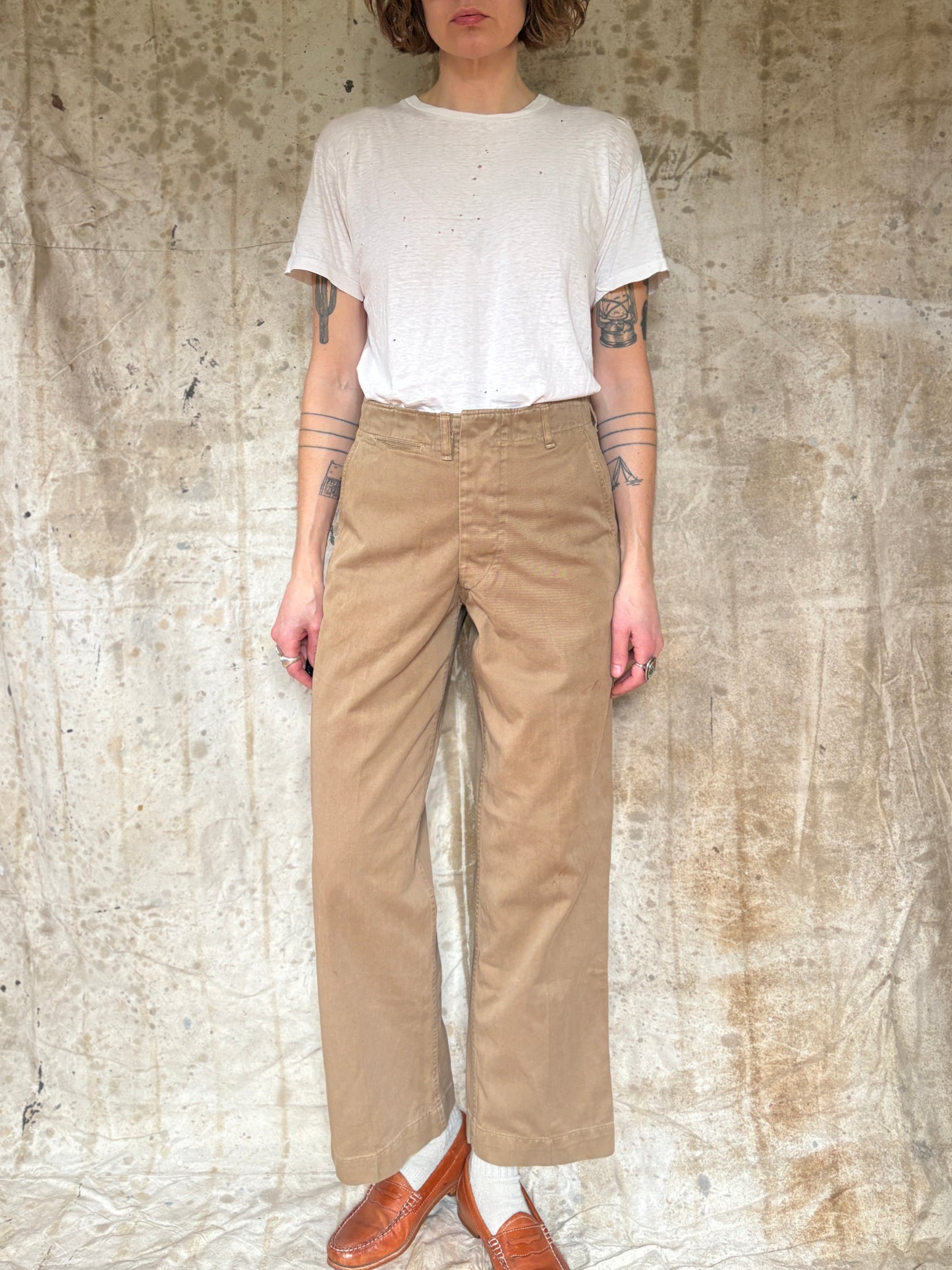 50s Military Khaki Slacks