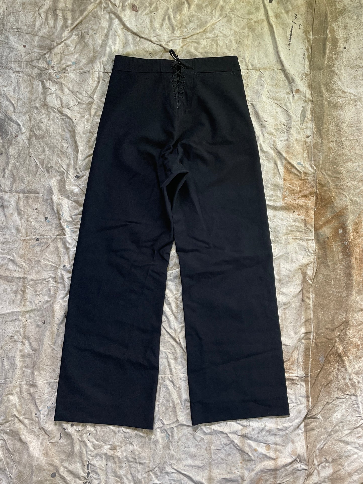 80s USN Button Front Lace Back Slacks