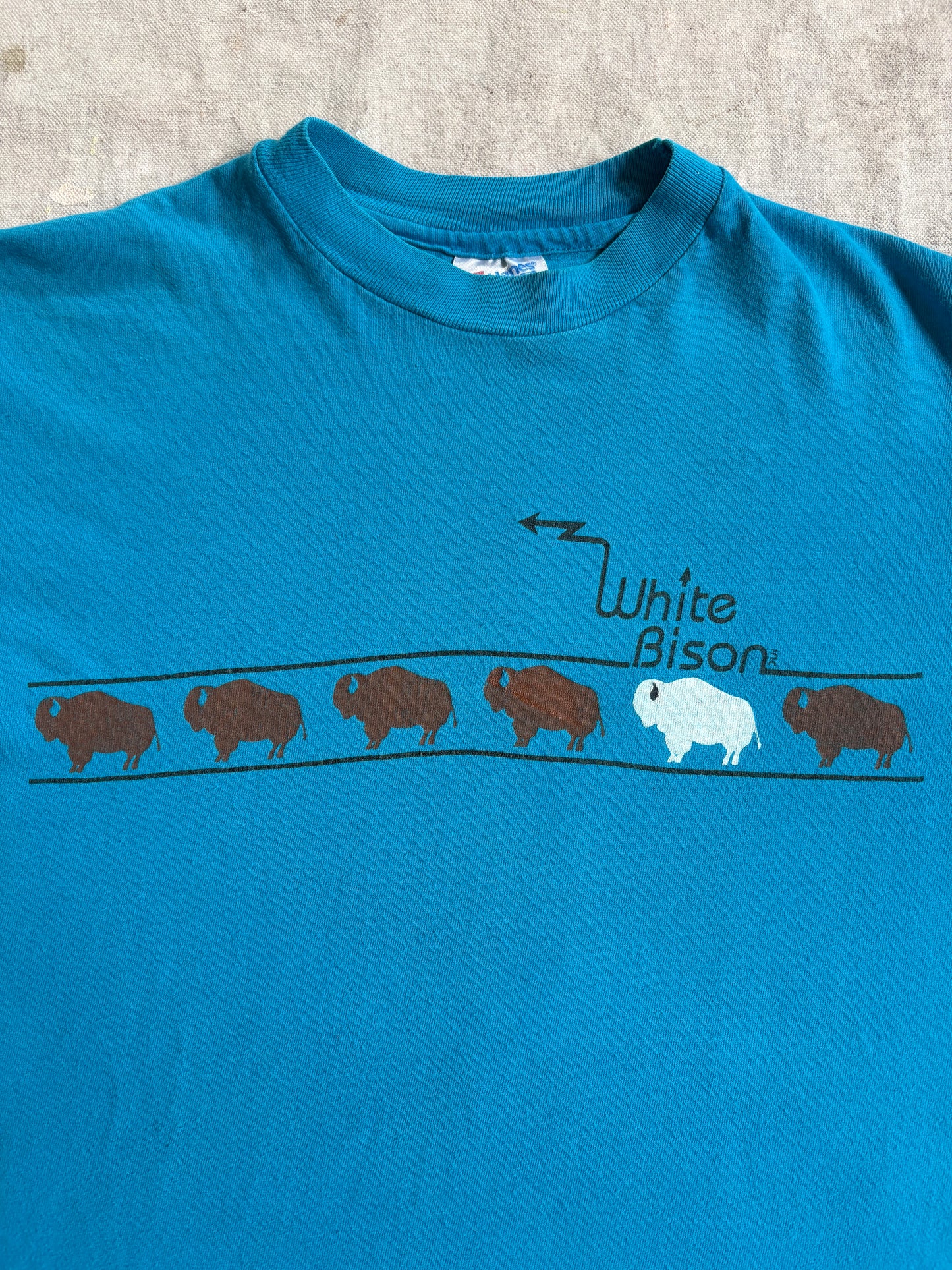Vintage 90s White Bison Long Sleeve Tee