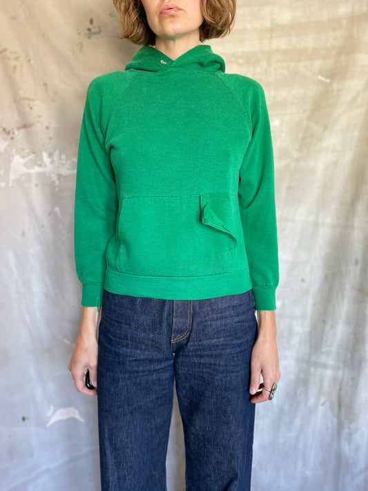 80s Blank Green Hoodie