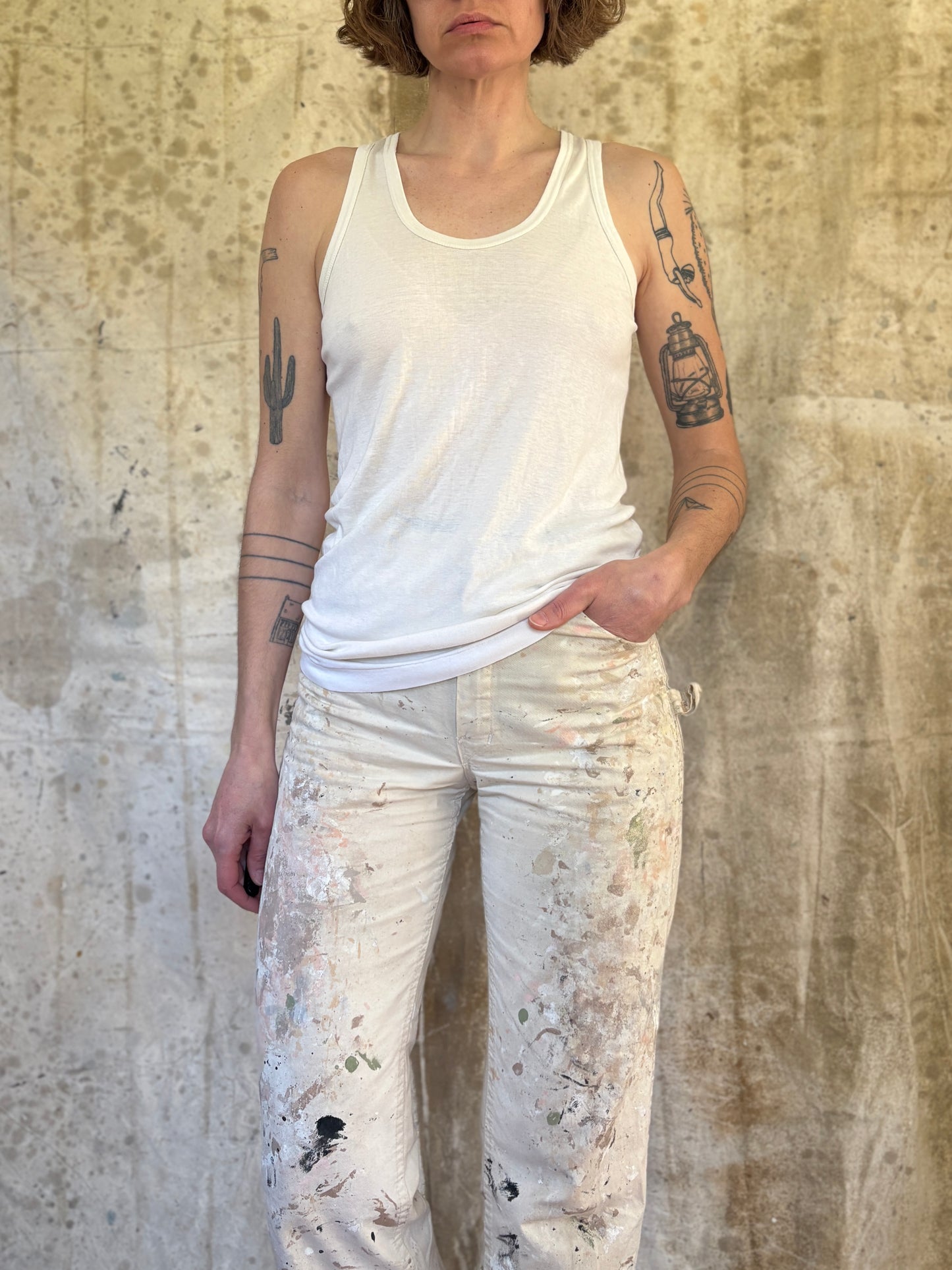 Vintage 90s Blank White Tank Top