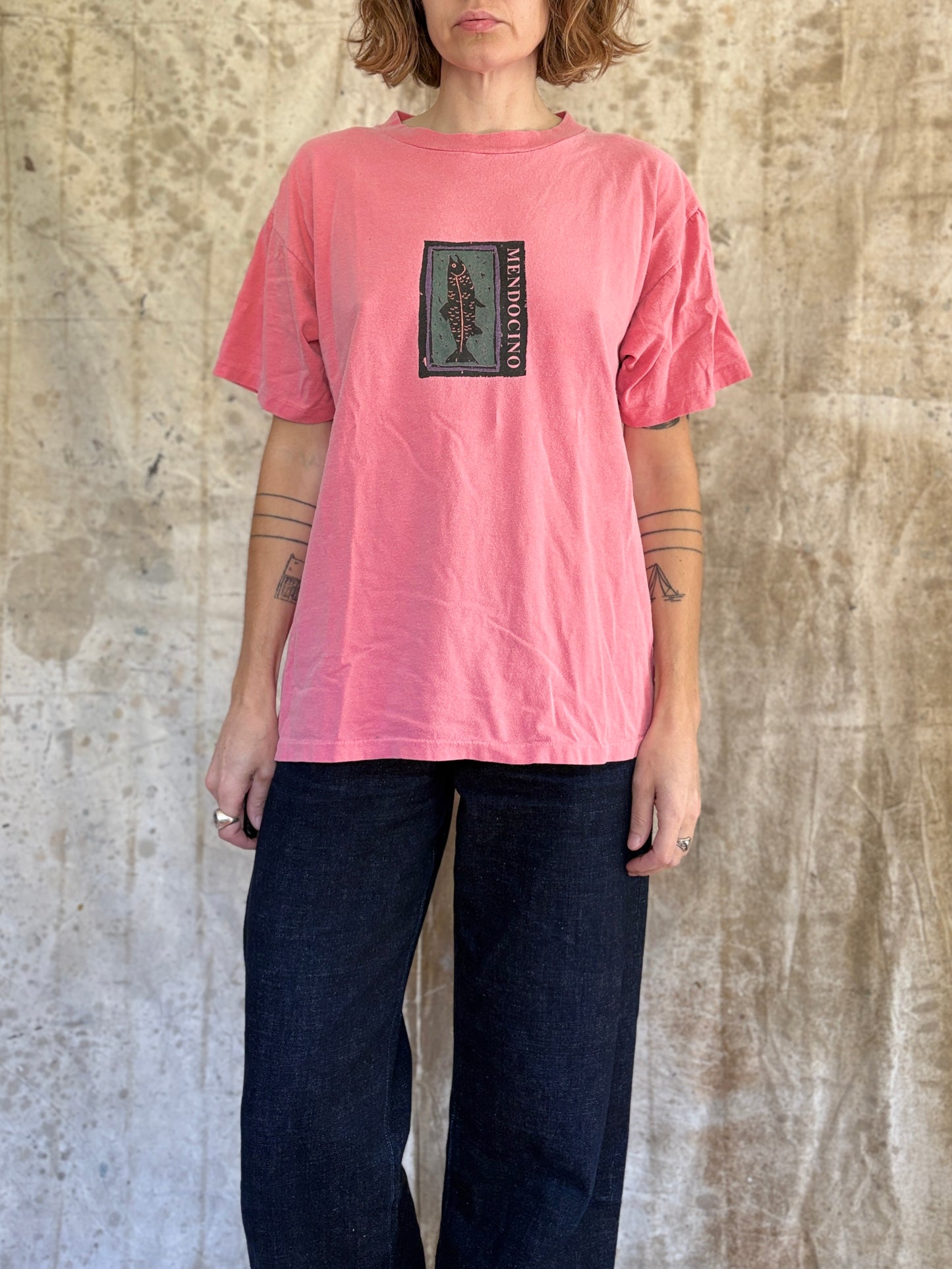 Vintage 90s Mendocino Fish Tee