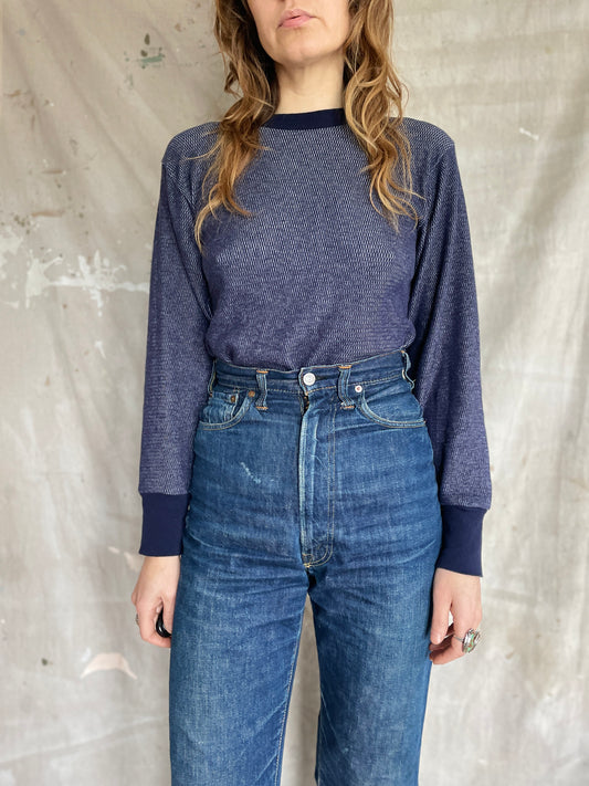 90s Navy Blue Thermal Undershirt